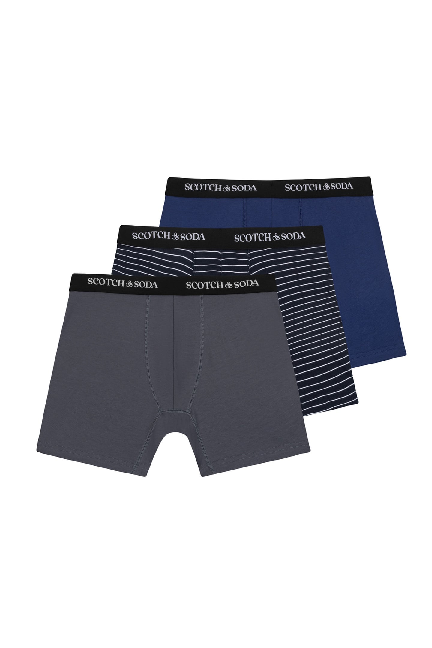 3PK MENS COTTON STRETCH BOXER BRIEF GREY/NAVY 1