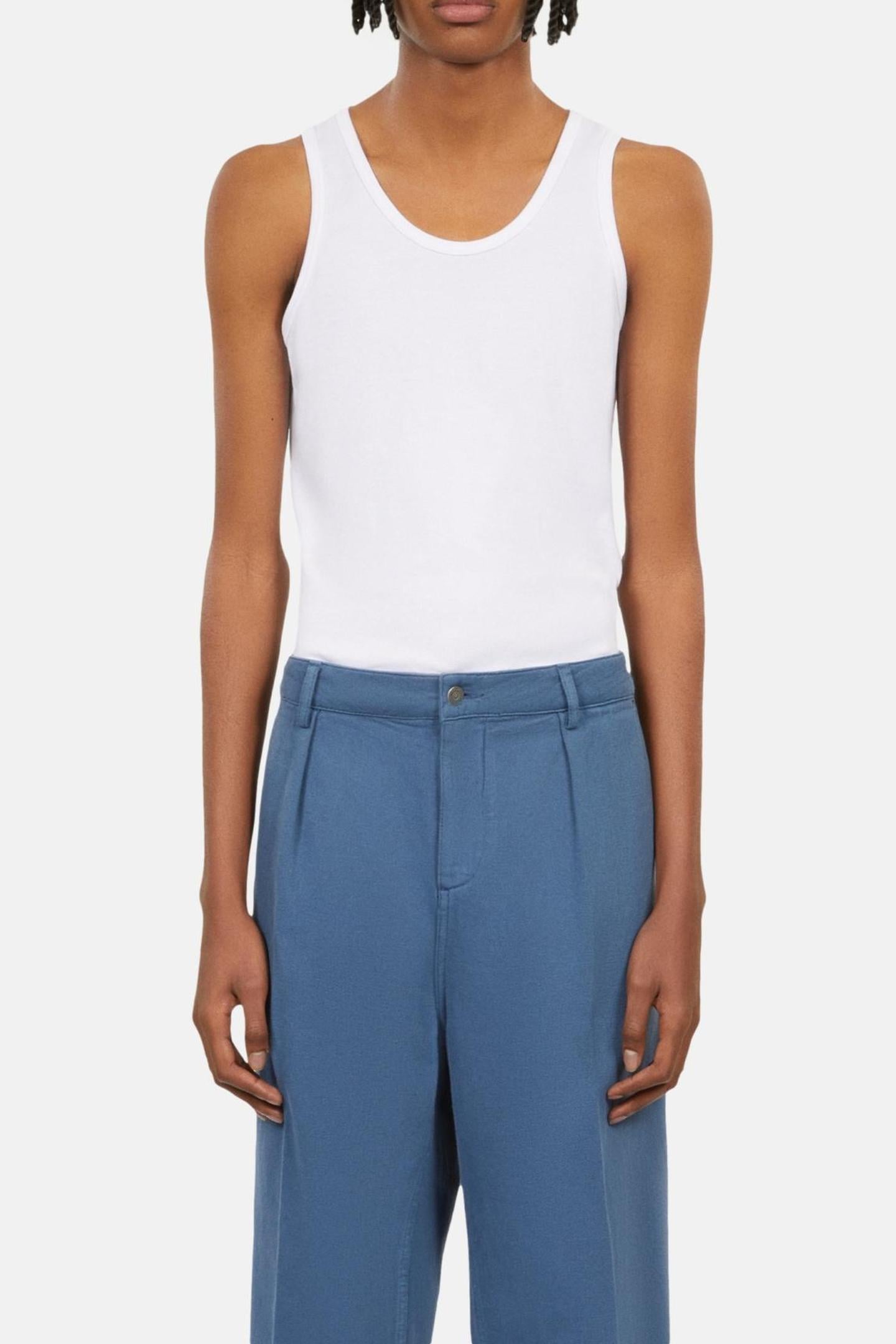 CASUAL TROUSERS WITH ITALIAN POCKETS AND PLEATS MIDDLE NAVY 2