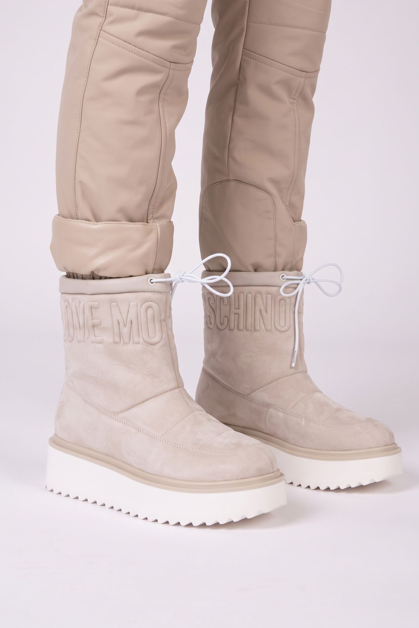 PLATFORM POWER VELOUR SNOW BOOTS GREY 3