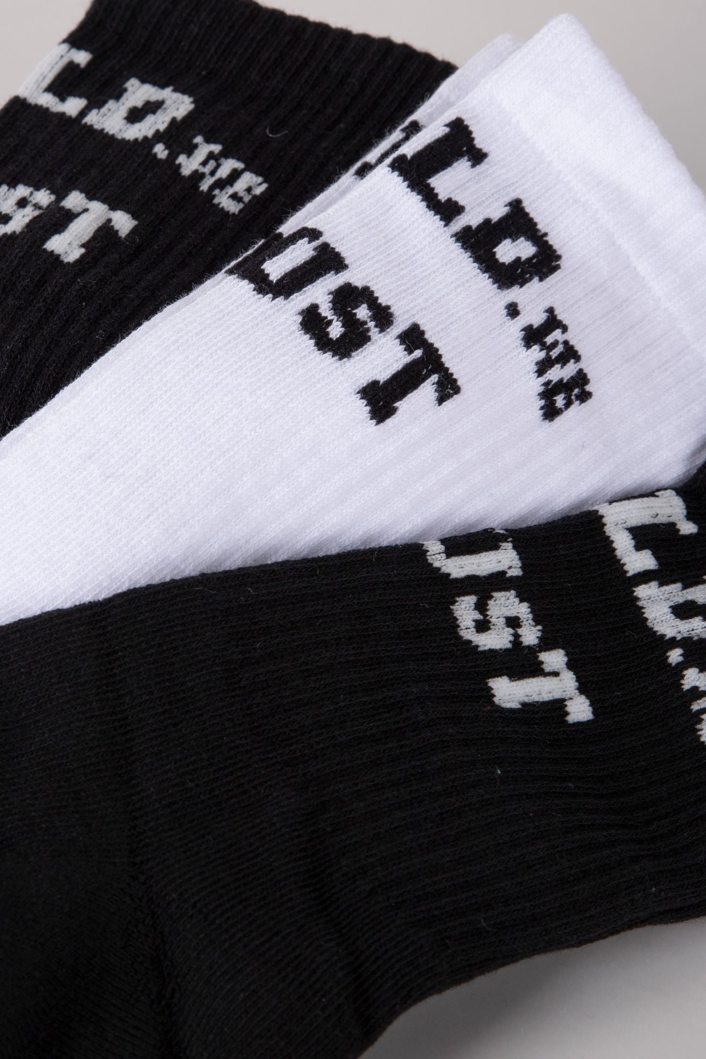 SOCKS 3-PACK 3 PACK W/B/B 5