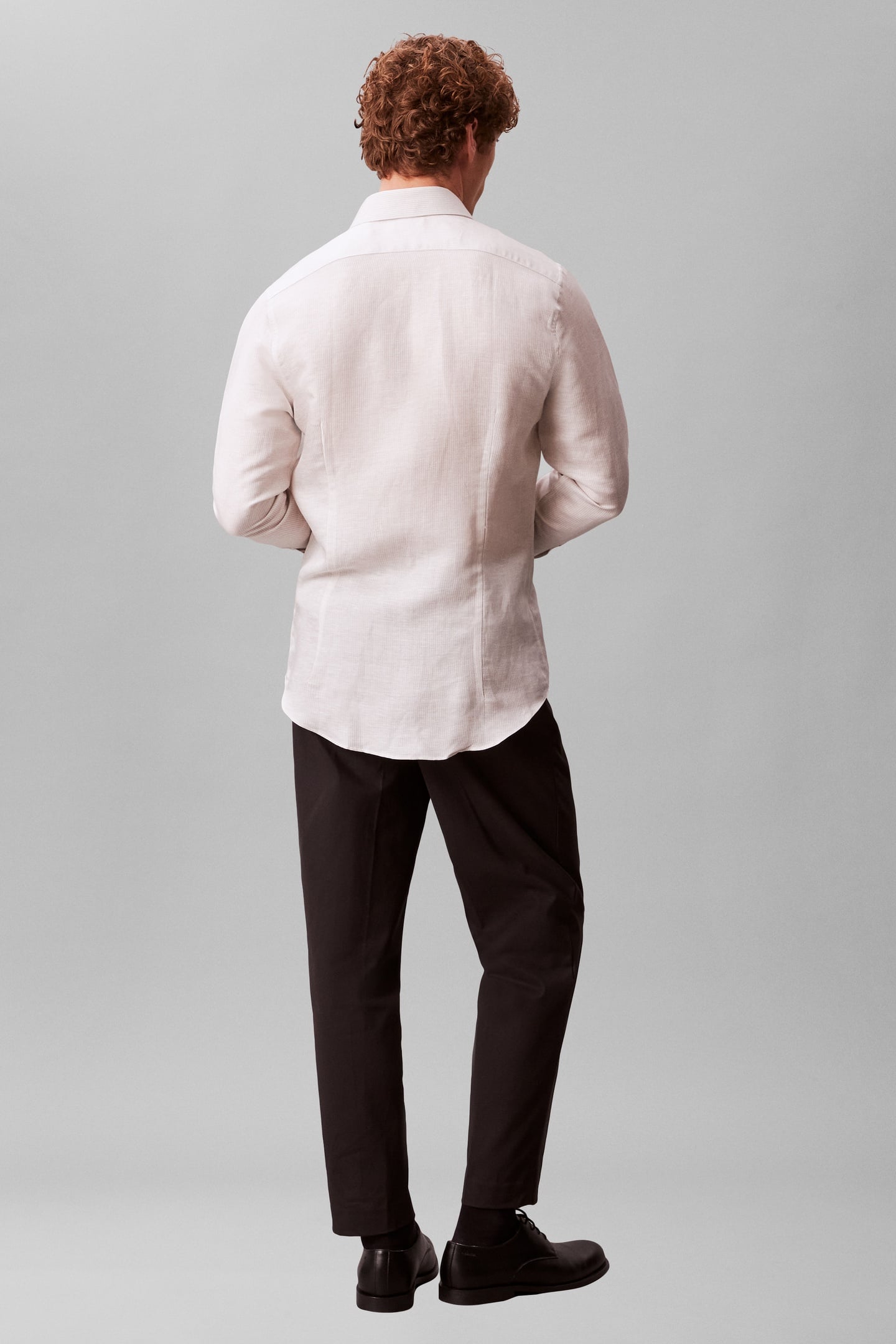 SLIM ESSENTIAL POPLIN SHIRT CINDER BROWN 4