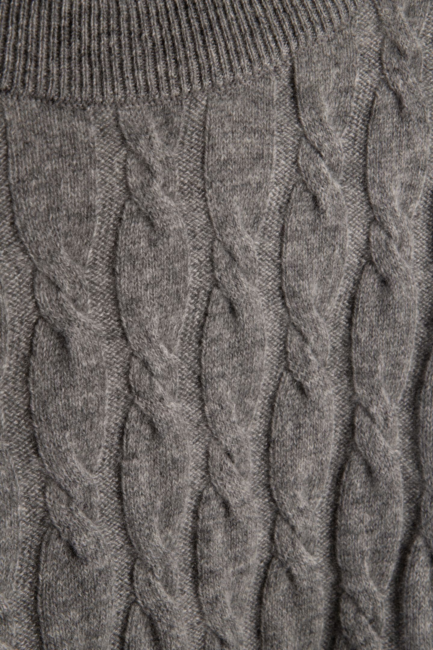CALLA CASHMERE CABLE SWEATER GREY 4