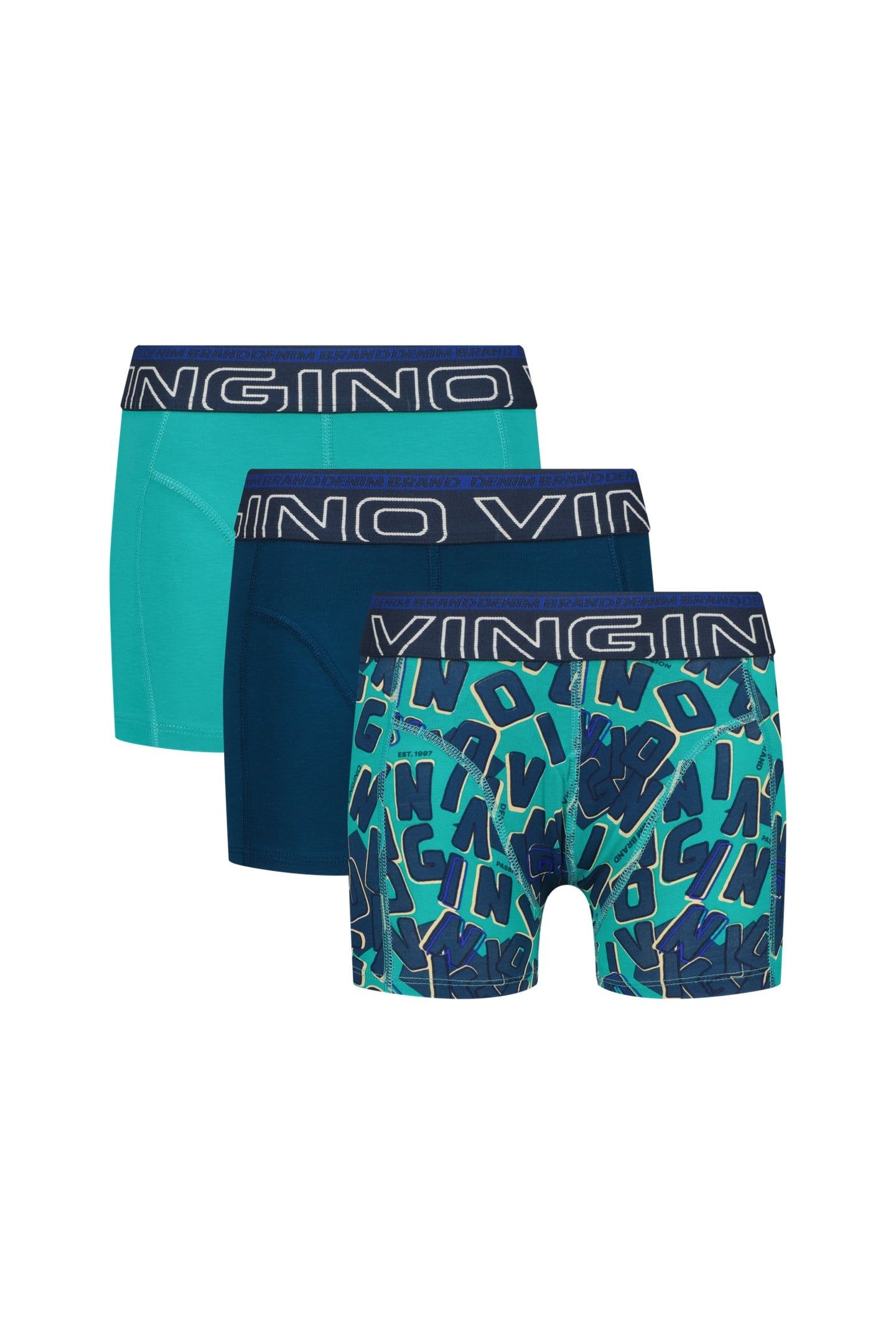 BOYS BWO26- GRAPHIC 3-PACK BOXER OIL BLUE 1
