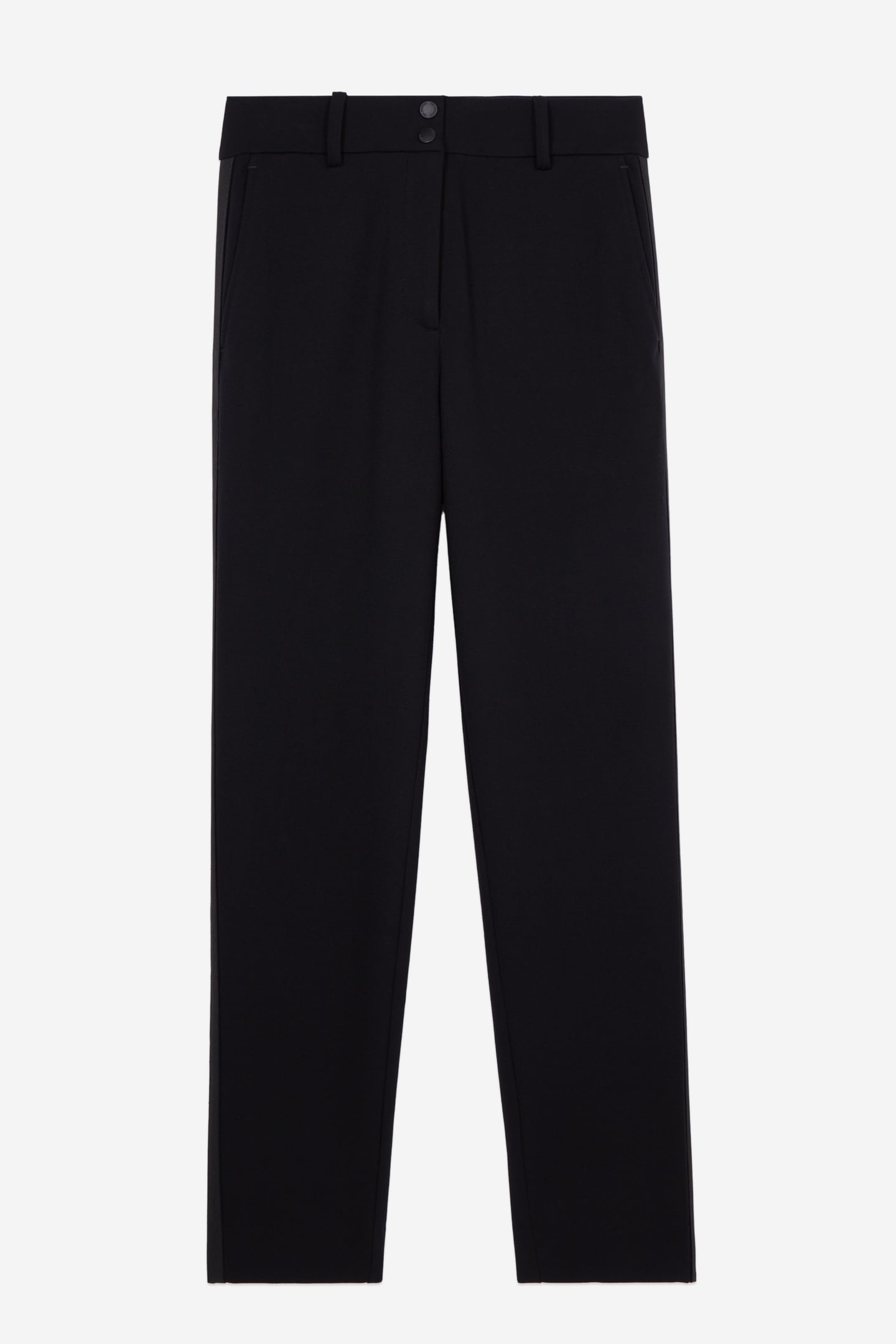 STRAIGHT-LEG TROUSERS WITH SIDE STRIPE DETAIL BLACK 6