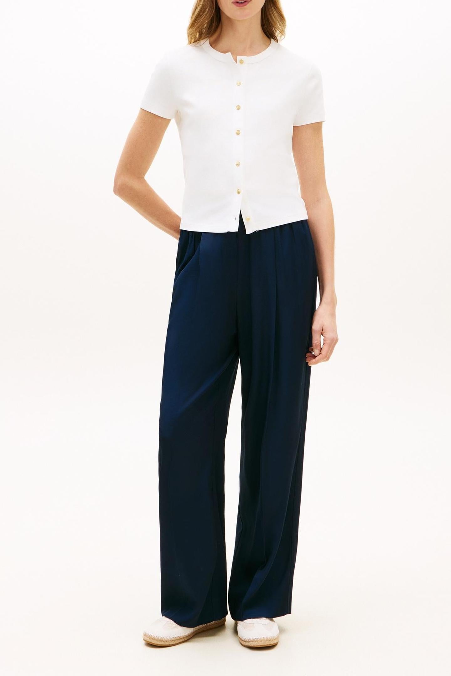 GOLD BUTTON SLIM SS ECRU 2