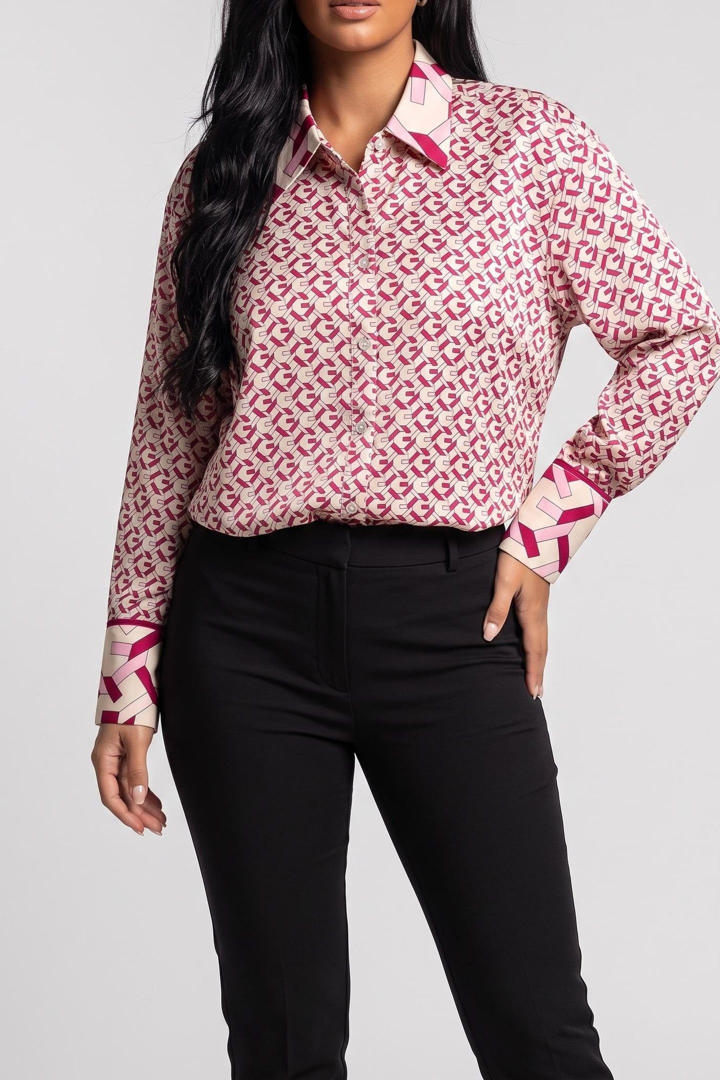 GUESS ECO LS ALEXANDRA SHIRT G PATTERN SMALL SANG 1