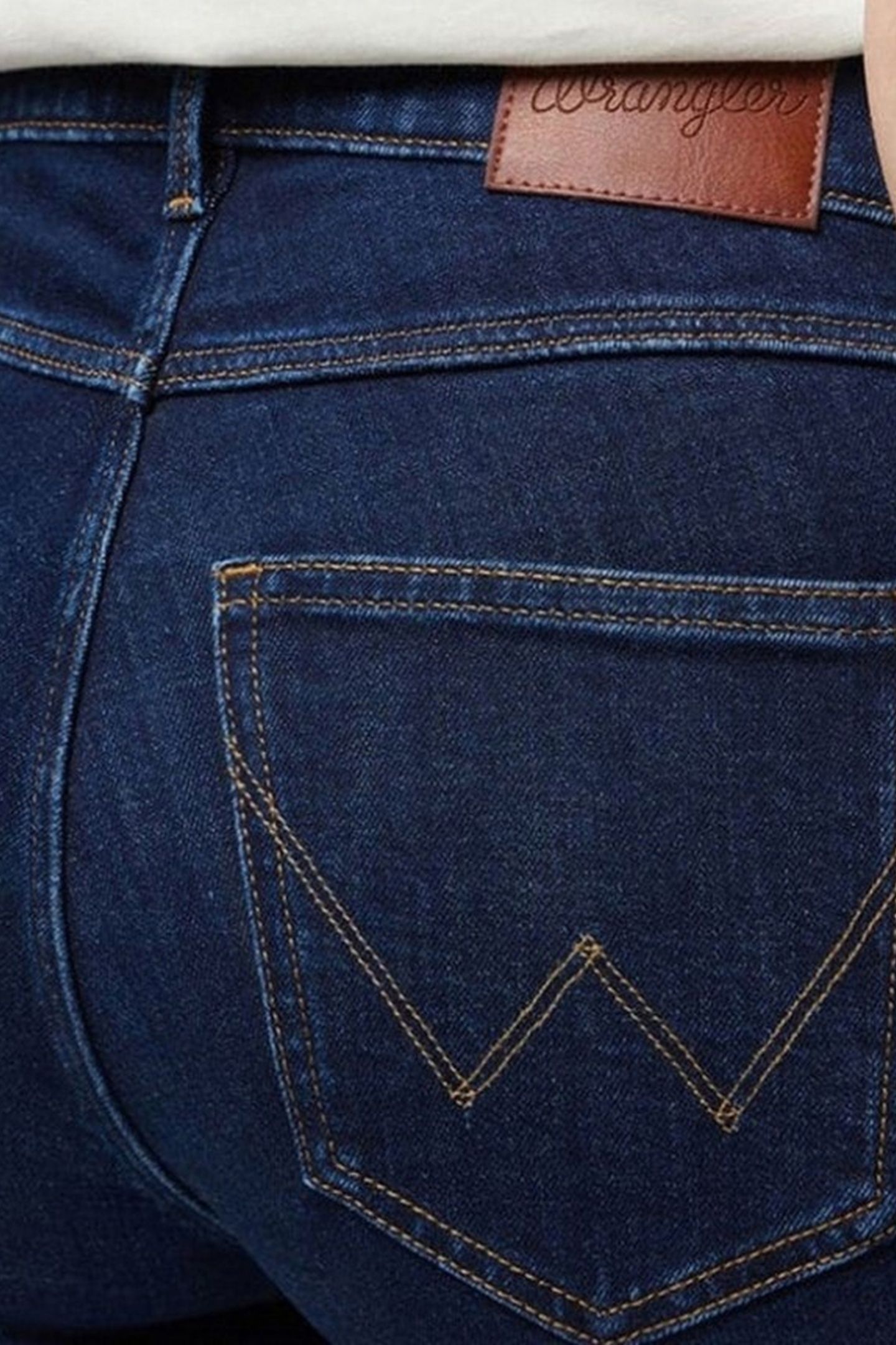 SLIM DARK WASH DENIM BLUE JEANS 5