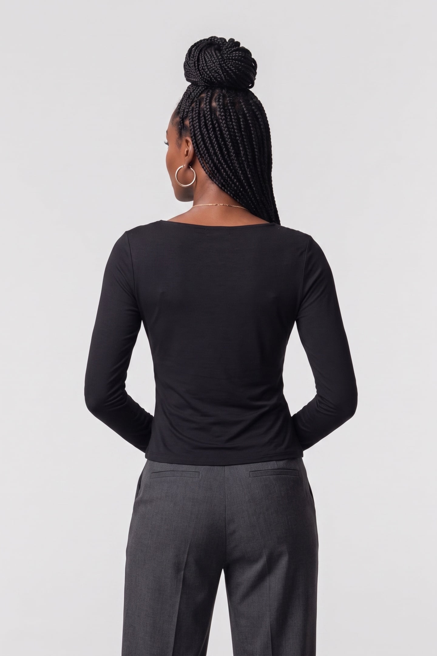 GUESS ECO LS SHIRRED NOELLE TO JET BLACK A996 3