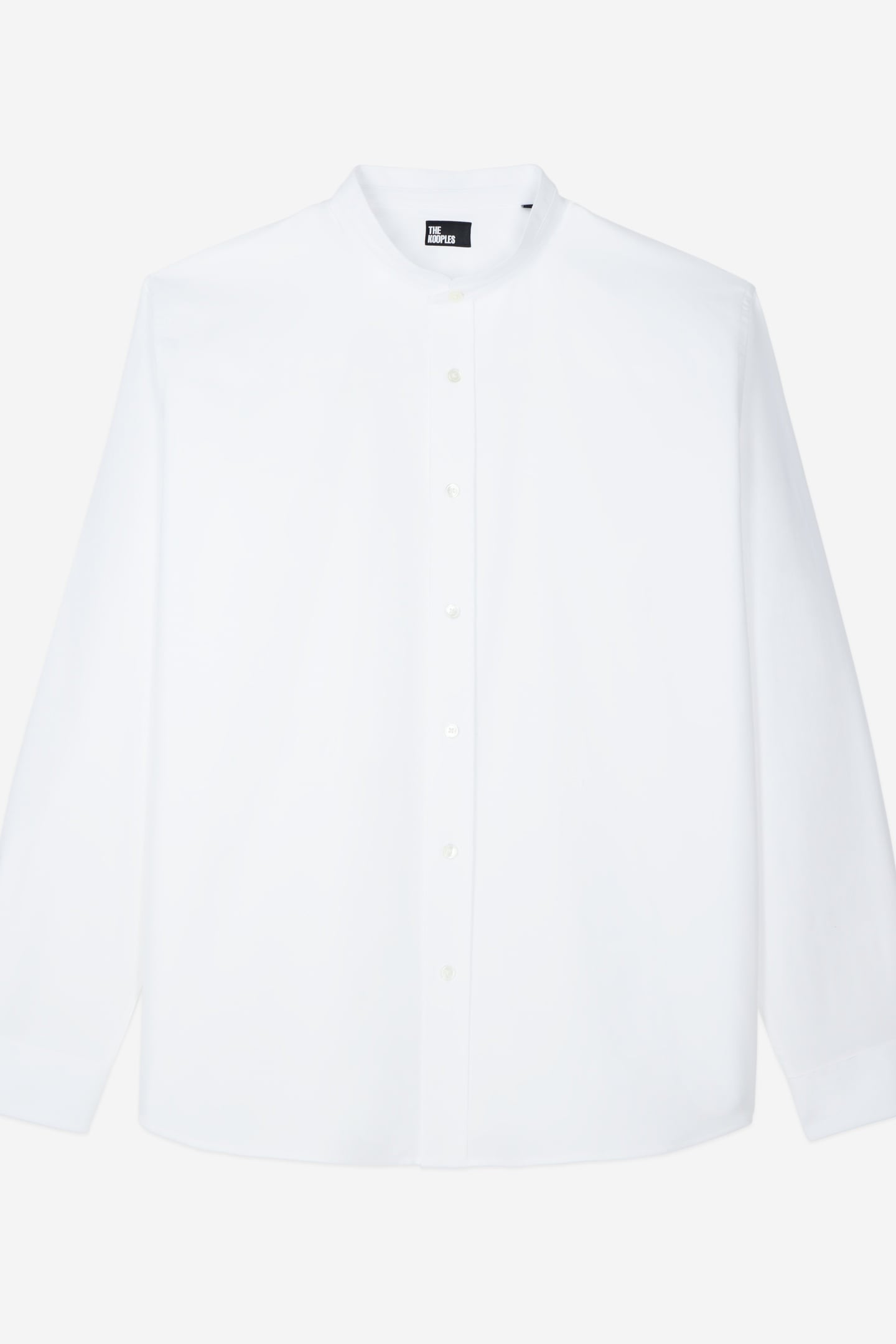 LONG-SLEEVED OXFORD SHIRT WITH A STANDARD COLLAR WHITE 5