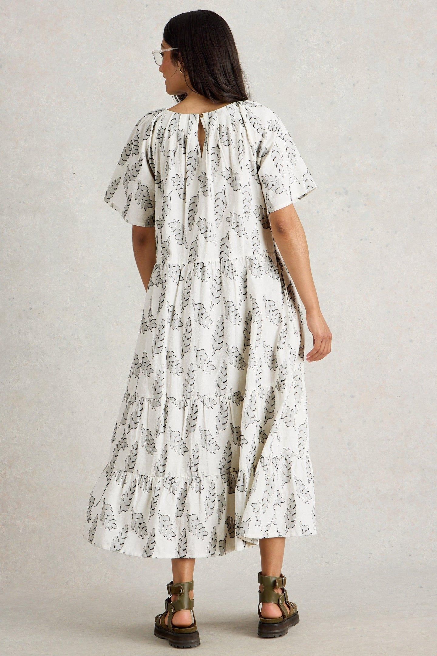 SPRUCE JAQUARD DRESS WHITE MULTI 3