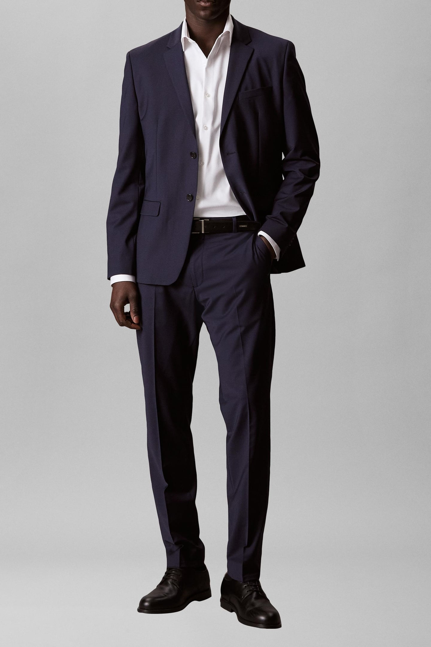 SLIM STRAIGHT COLLAR SHIRT WHITE 2