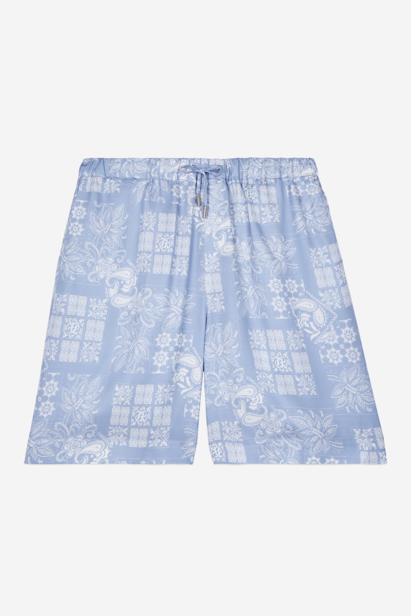 SHORTS WITH ELASTIC WAIST WHITE/SKYBLUE 5