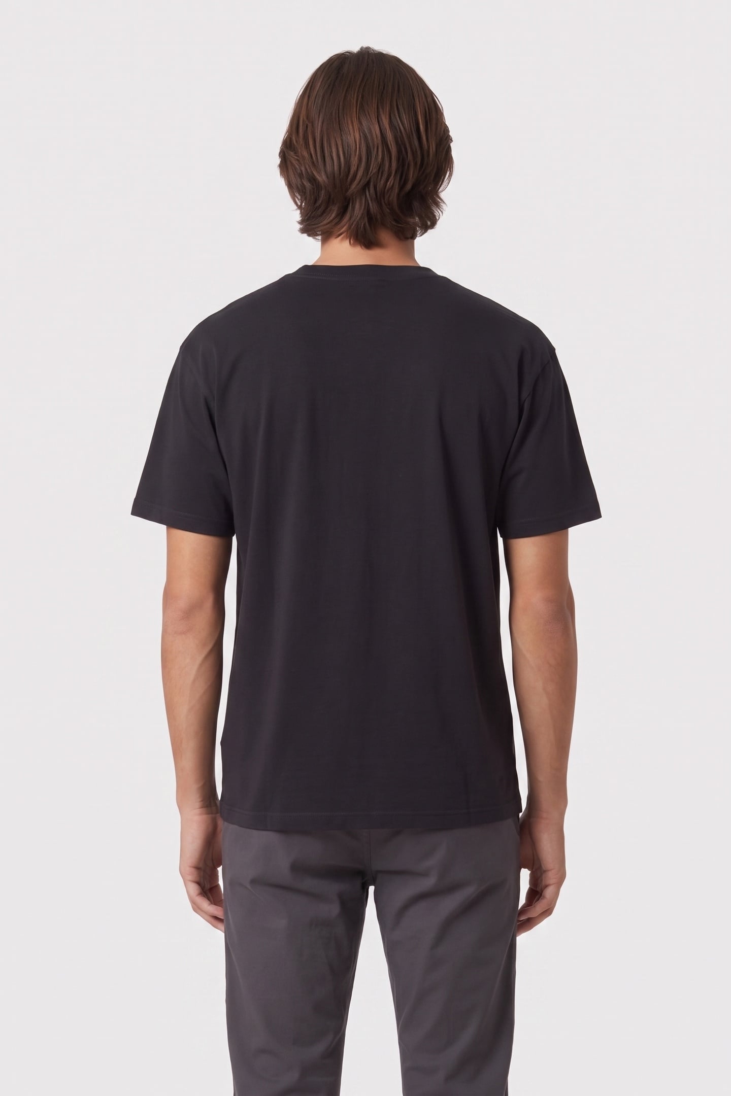 SHORT-SLEEVED T-SHIRT WITH PRINT ON THE FRONT BLACK WASHED 2