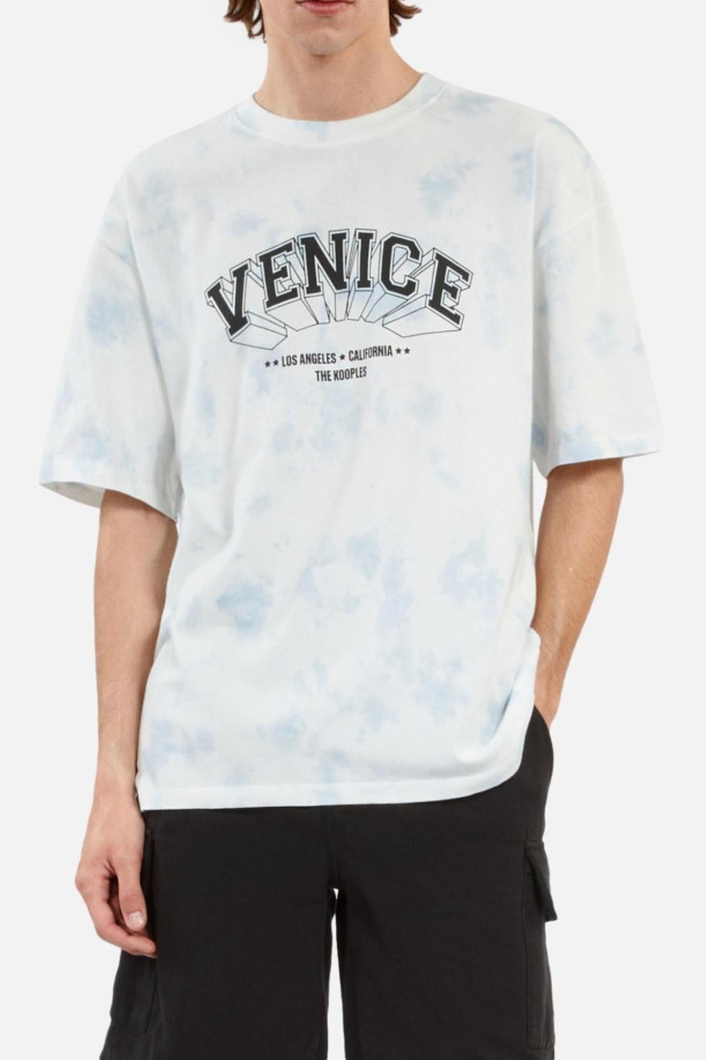 T-SHIRT AVEC PRINT CITY TIE AND DYE LAVENDER 2