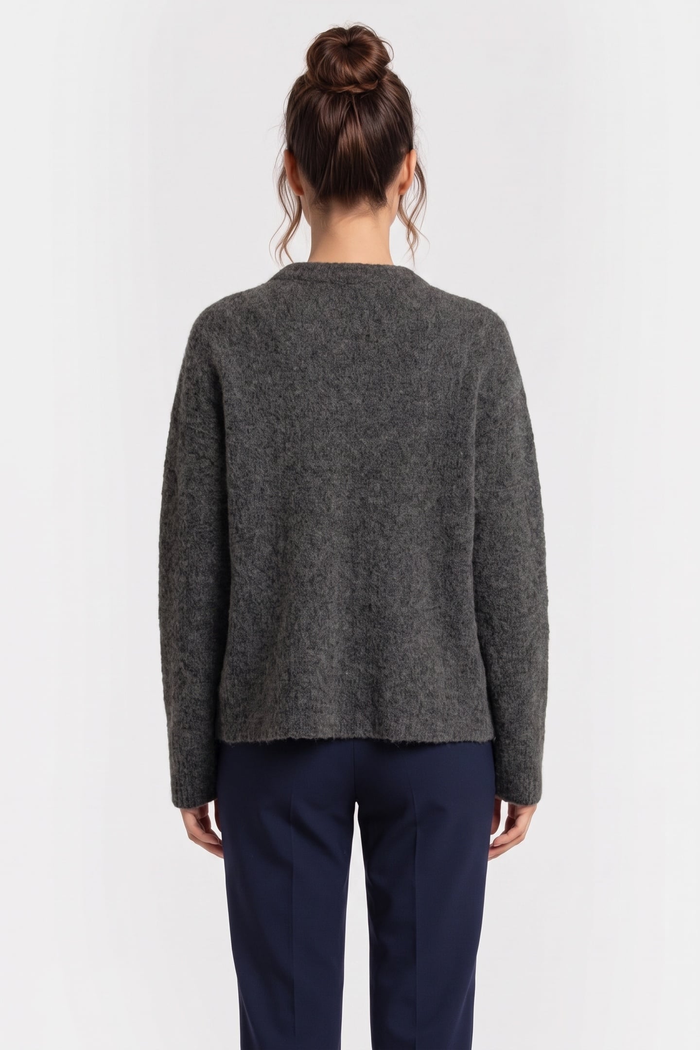 CLOTHILDE BOW SWEATER GREY 2