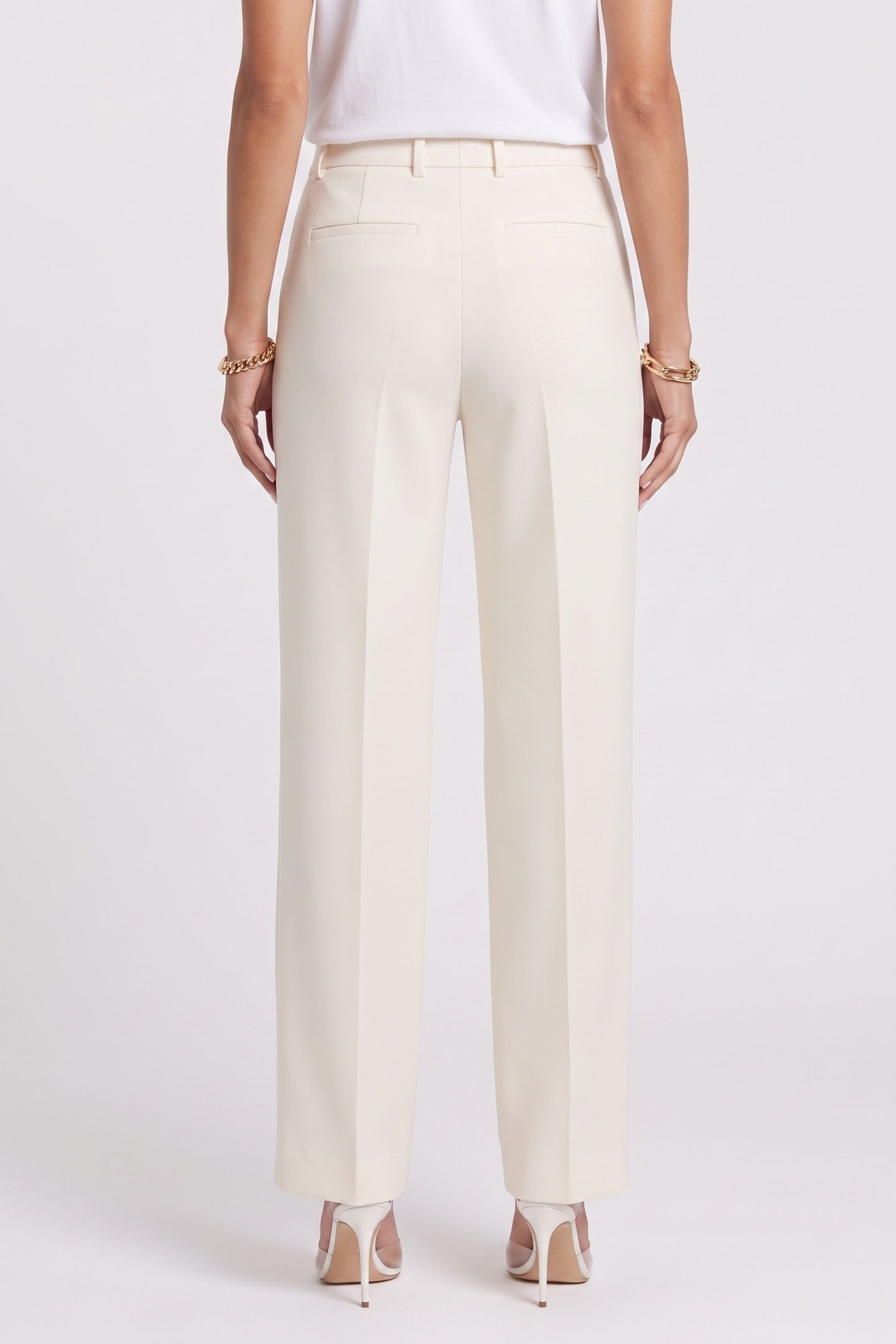 PANTALON COSTUME WIDE ECRU 2