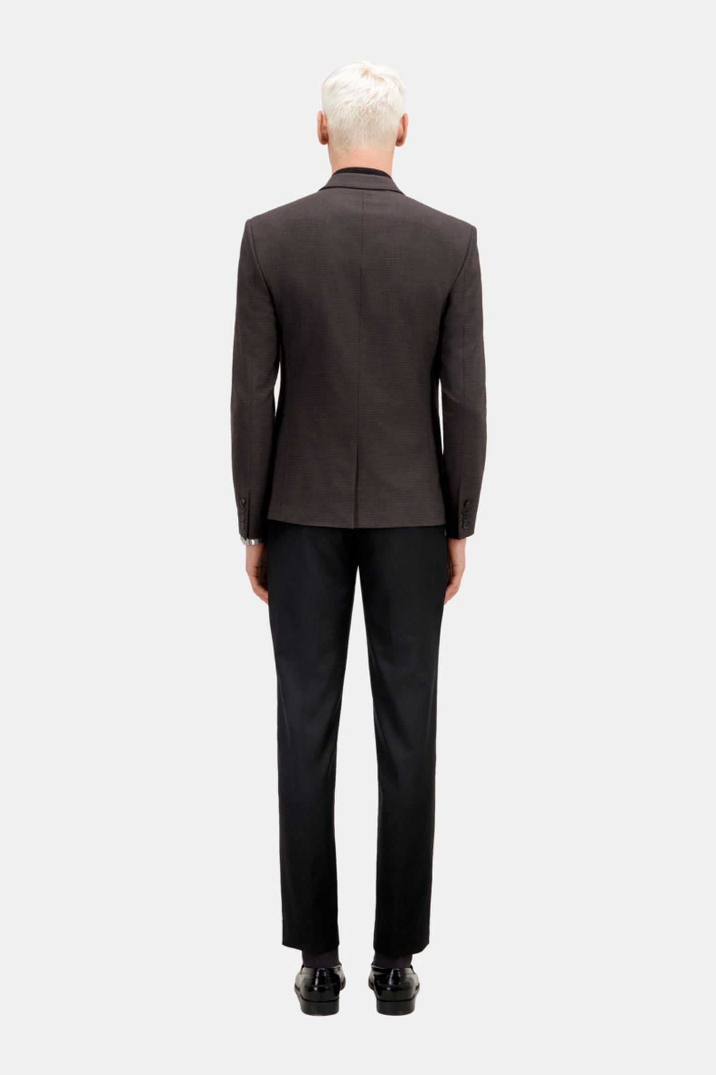 CLASSIC SUIT JACKET WITH HUNDREDFOLD PATTERN BROWN/BLACK 3
