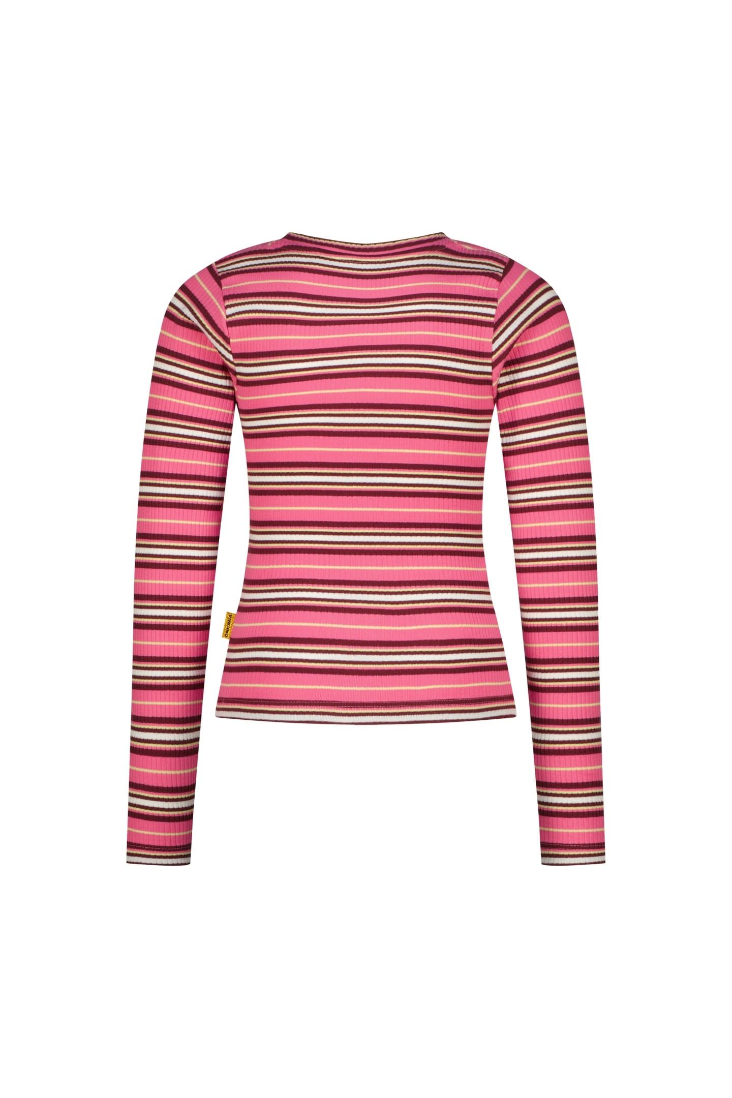 GIRLS BASIC STRIPE TOP T-SHIRT SANGRIA SUNSET 3