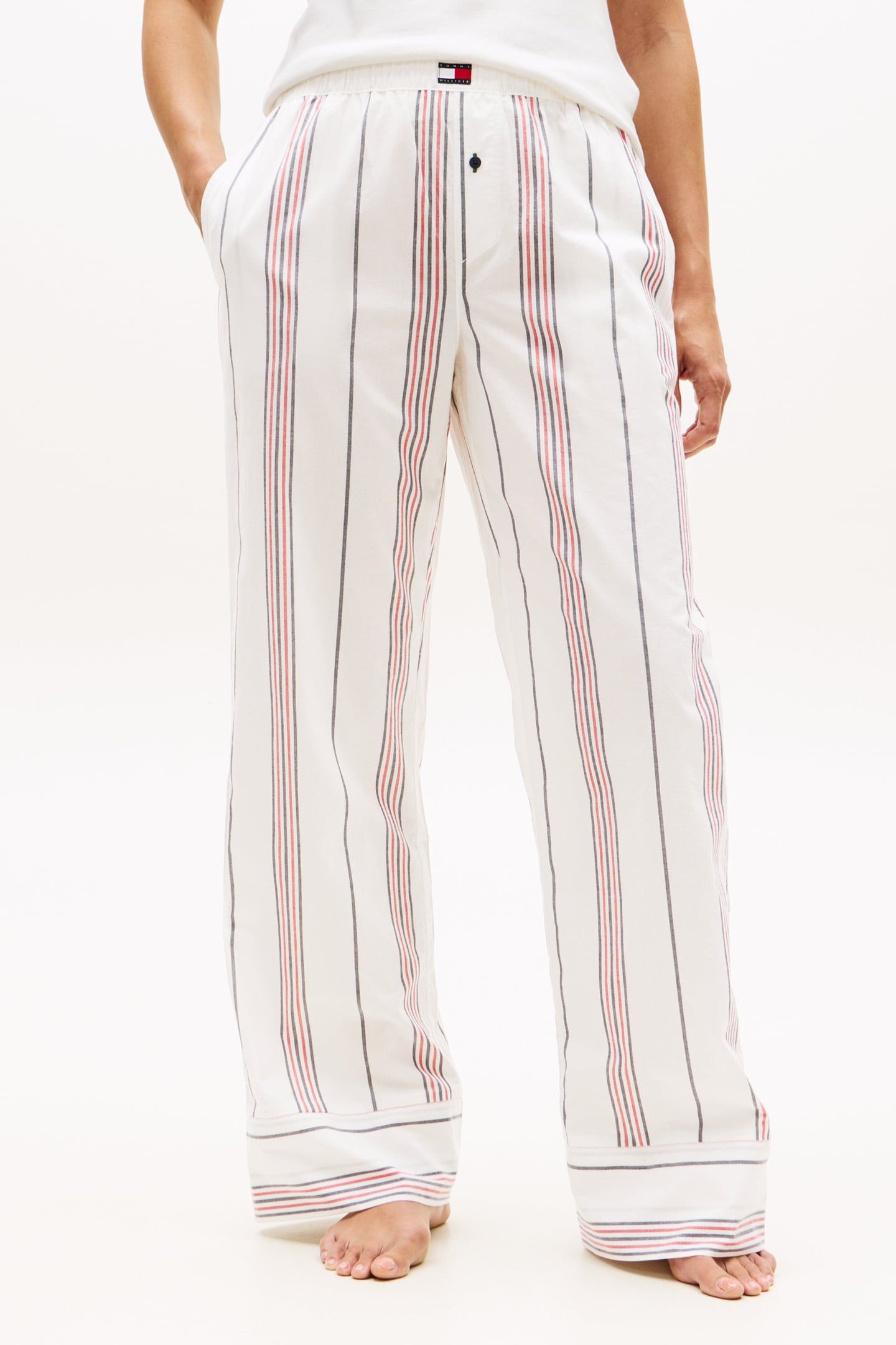 POPLIN STRIPE PANTS BEACH HOUSE STRIPE NAVY 3