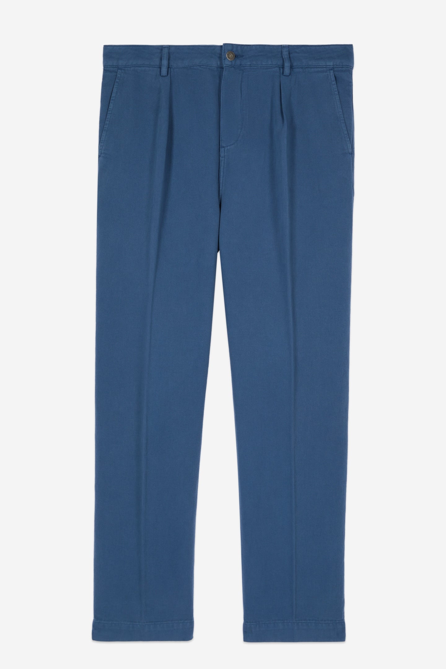 CASUAL TROUSERS WITH ITALIAN POCKETS AND PLEATS MIDDLE NAVY 5