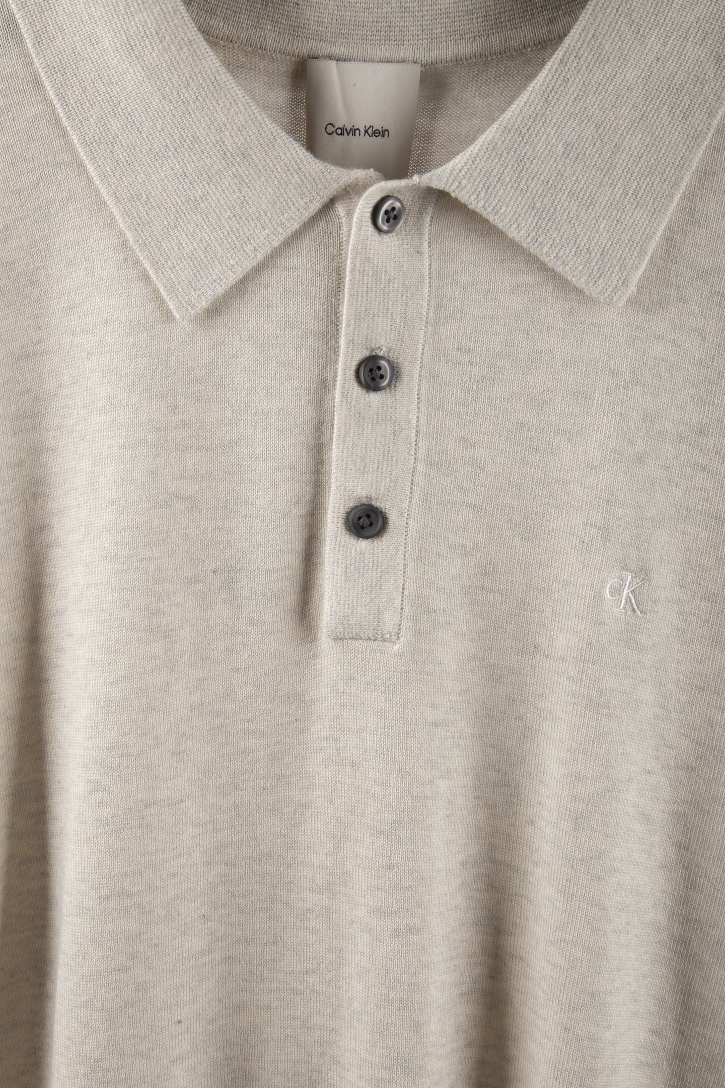 SS SUPIMA COTTON POLO SNOW HEATHER 4