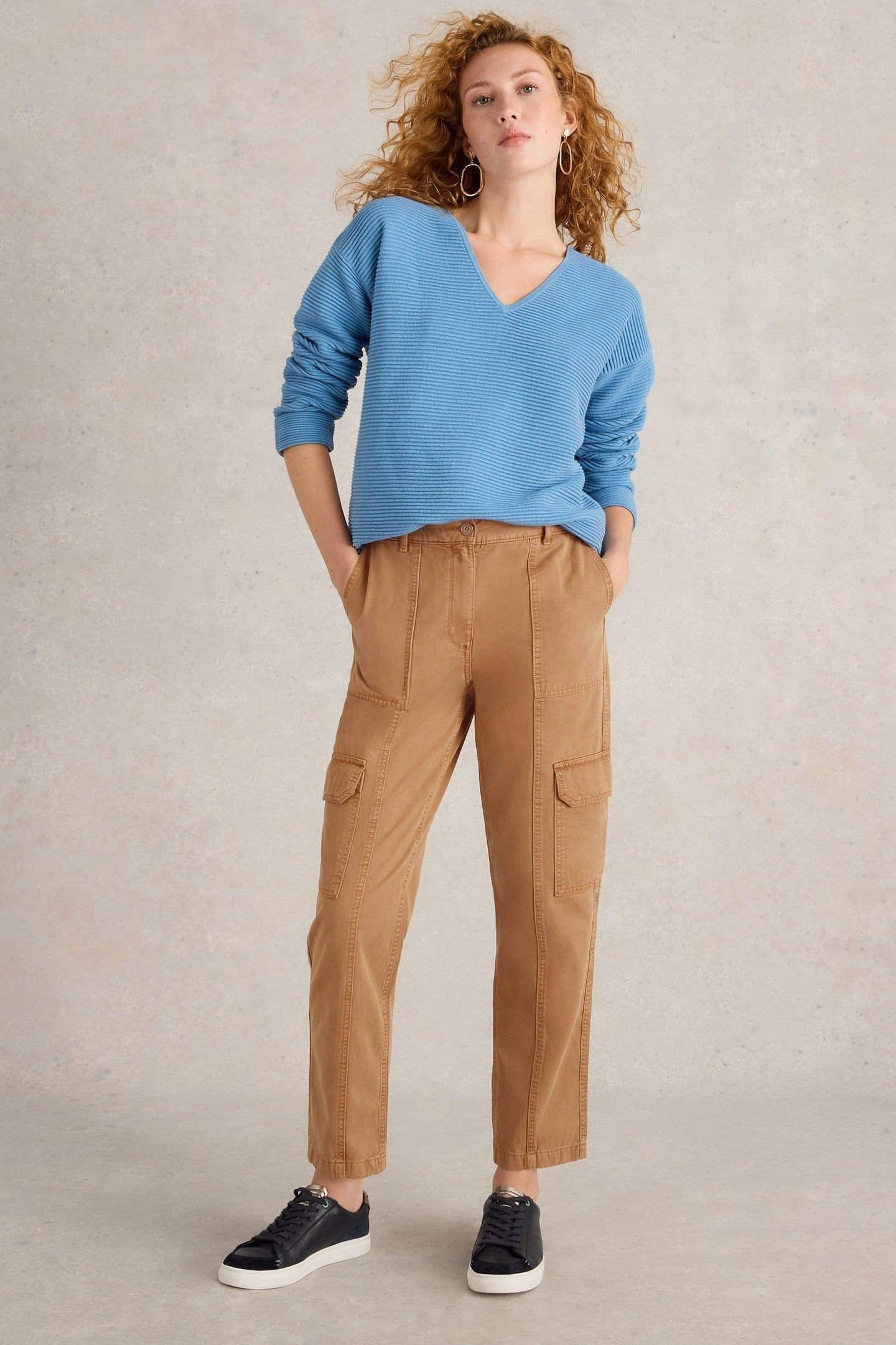CLOVER CARGO TROUSER MID TAN 1