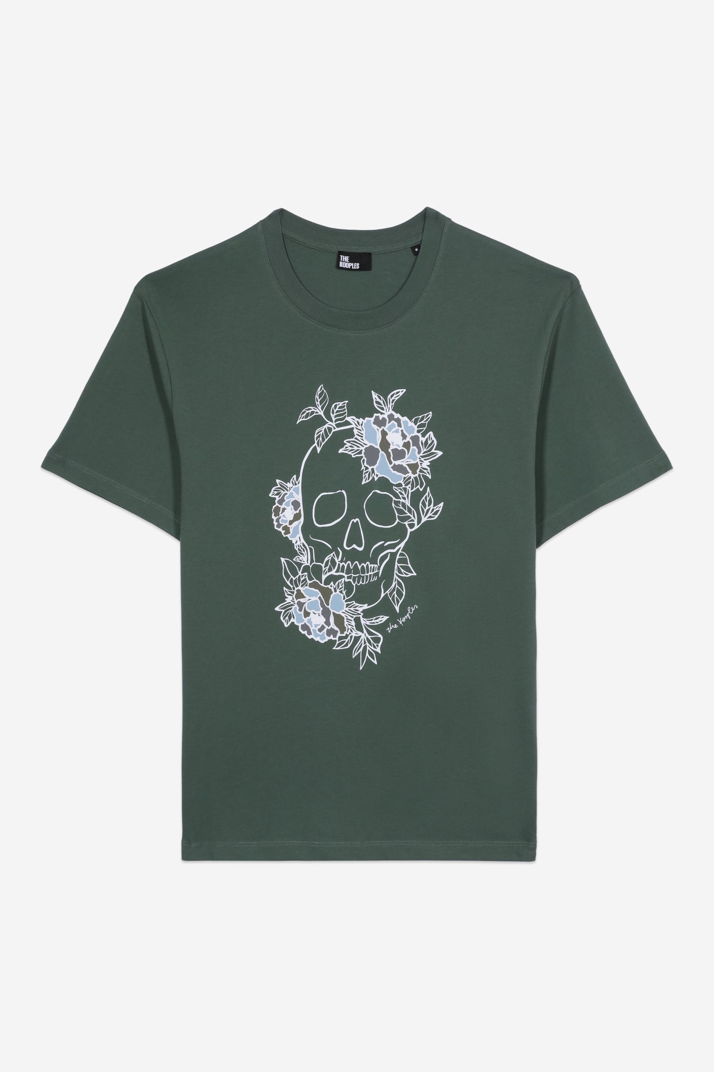 SHORT-SLEEVED T-SHIRT WITH SKULL FLOWERS PRINT FOREST 4