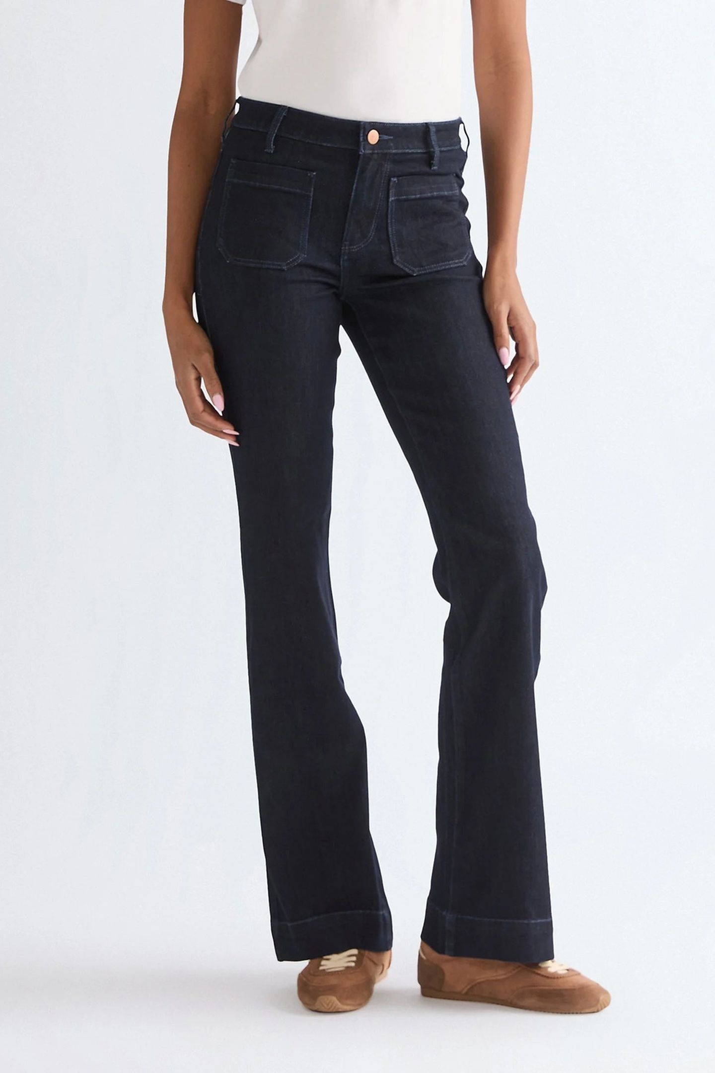 FLARE DARK NAVY BLUE JEANS 1