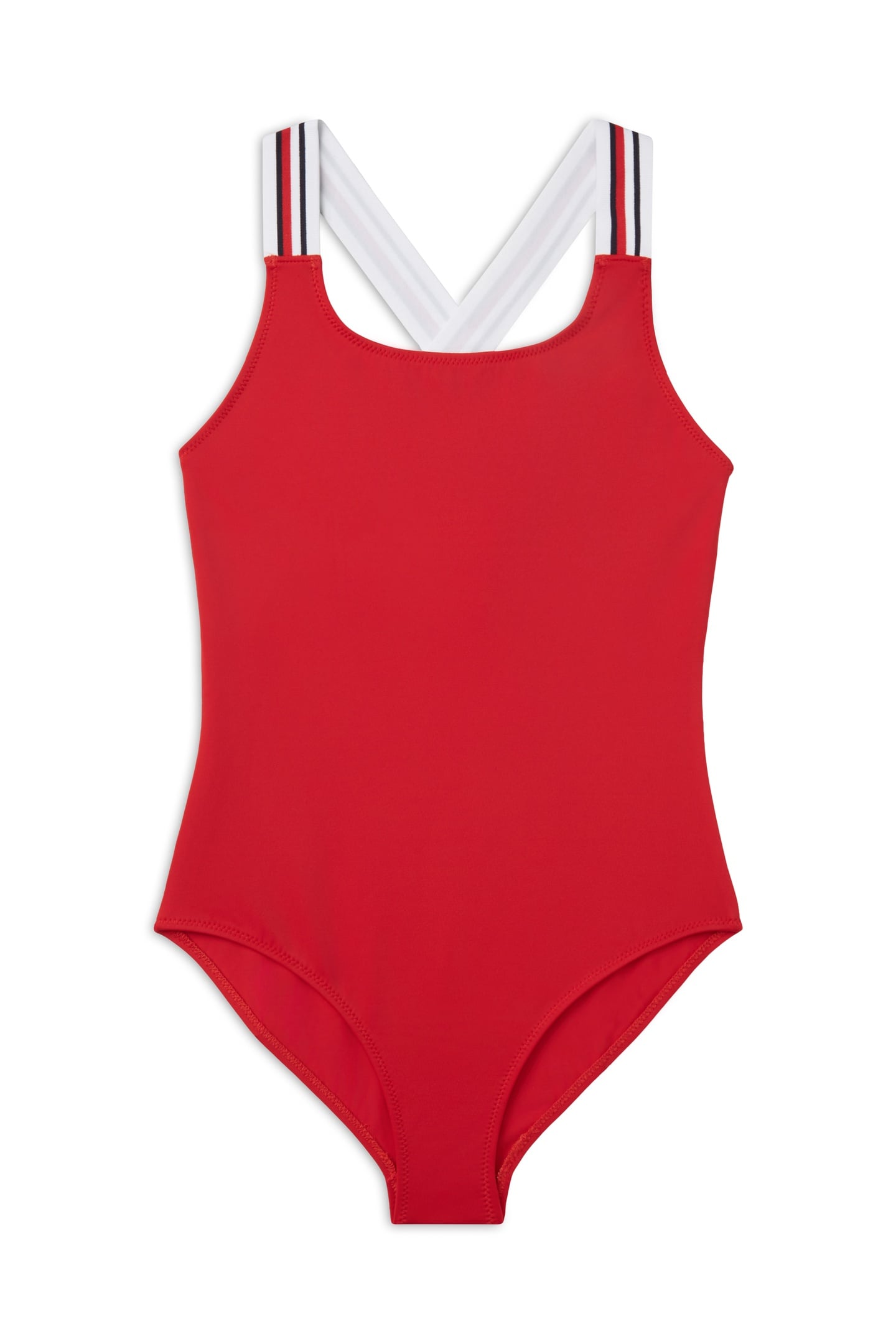GIRLS CROSS BACK SWIMSUIT PRIMARY RED 1
