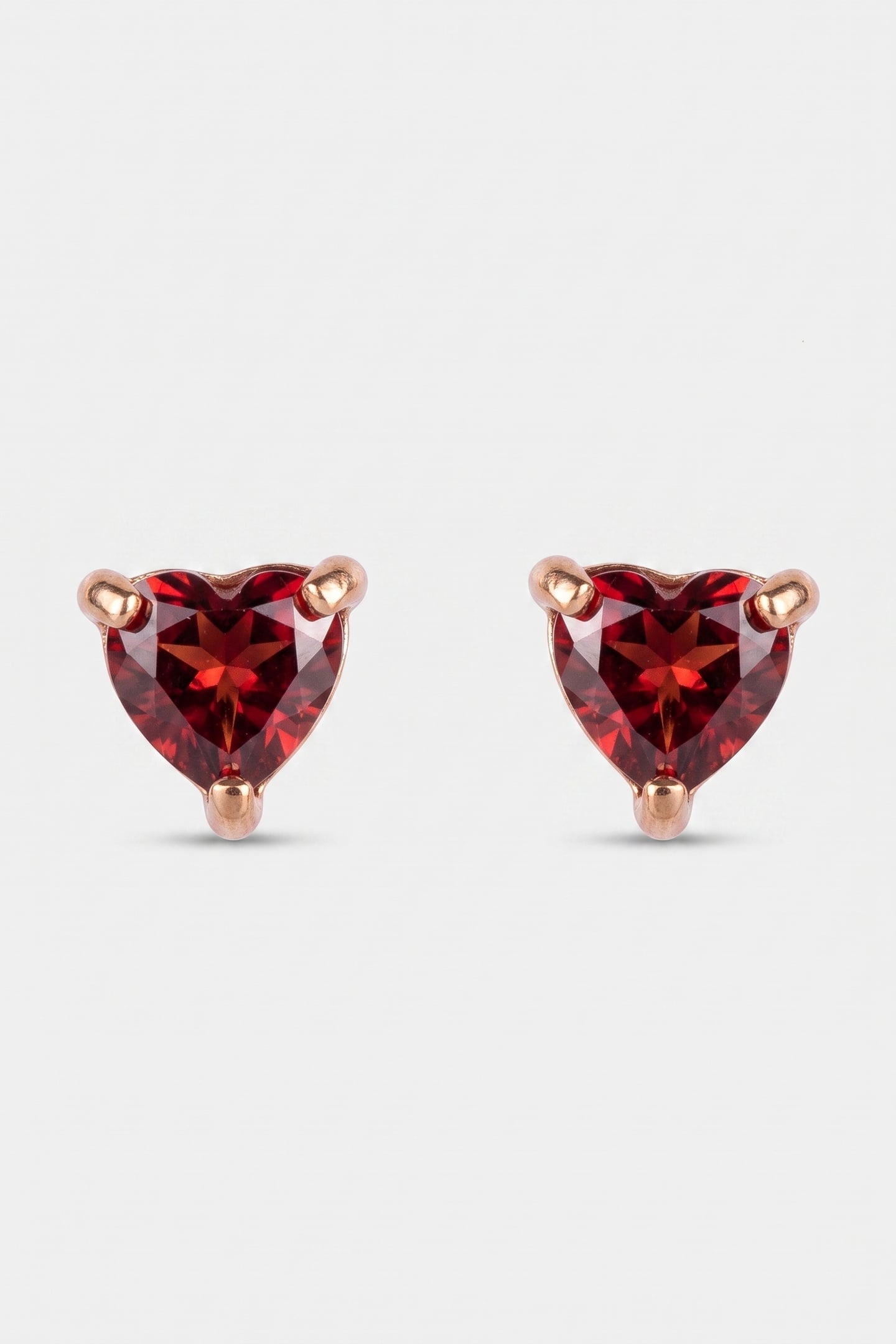 RED HEART OHRRINGE ROSEGOLD 3