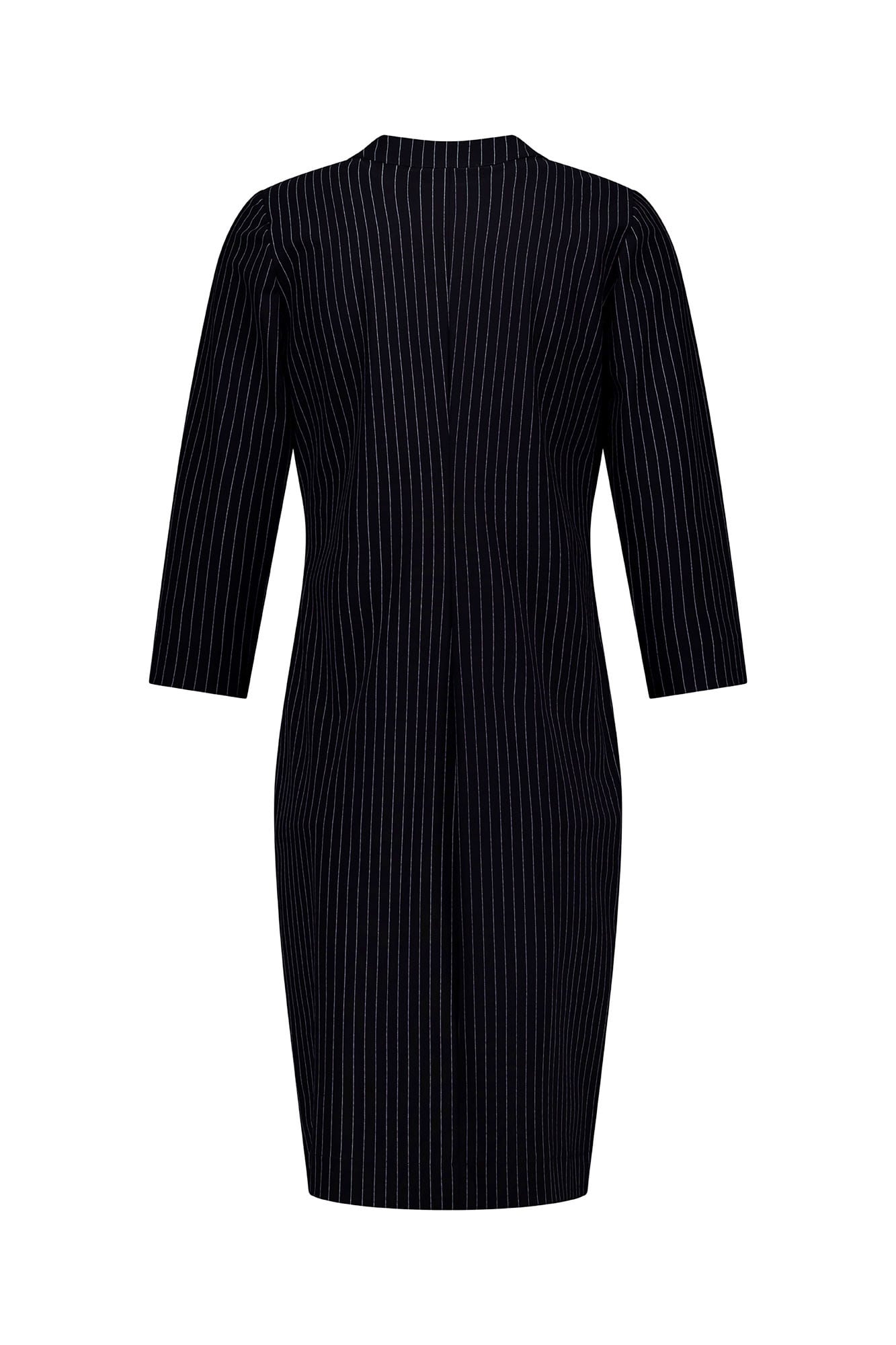 SIMPLICITY PINSTRIPE DRESS BLACK/OFF WHITE 4