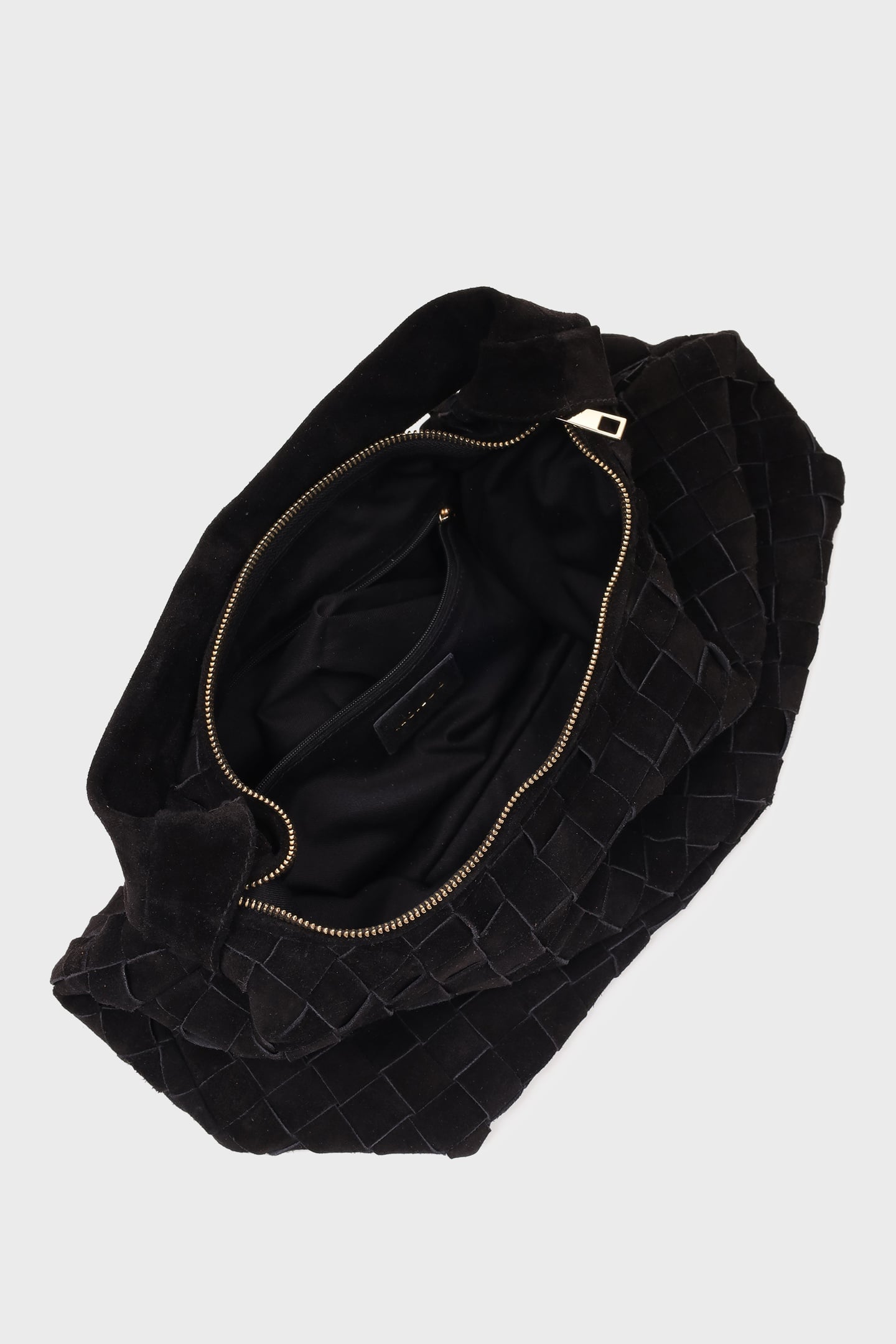 BIG DANDY BRAIDED SUEDE BLACK W. GOLD 5