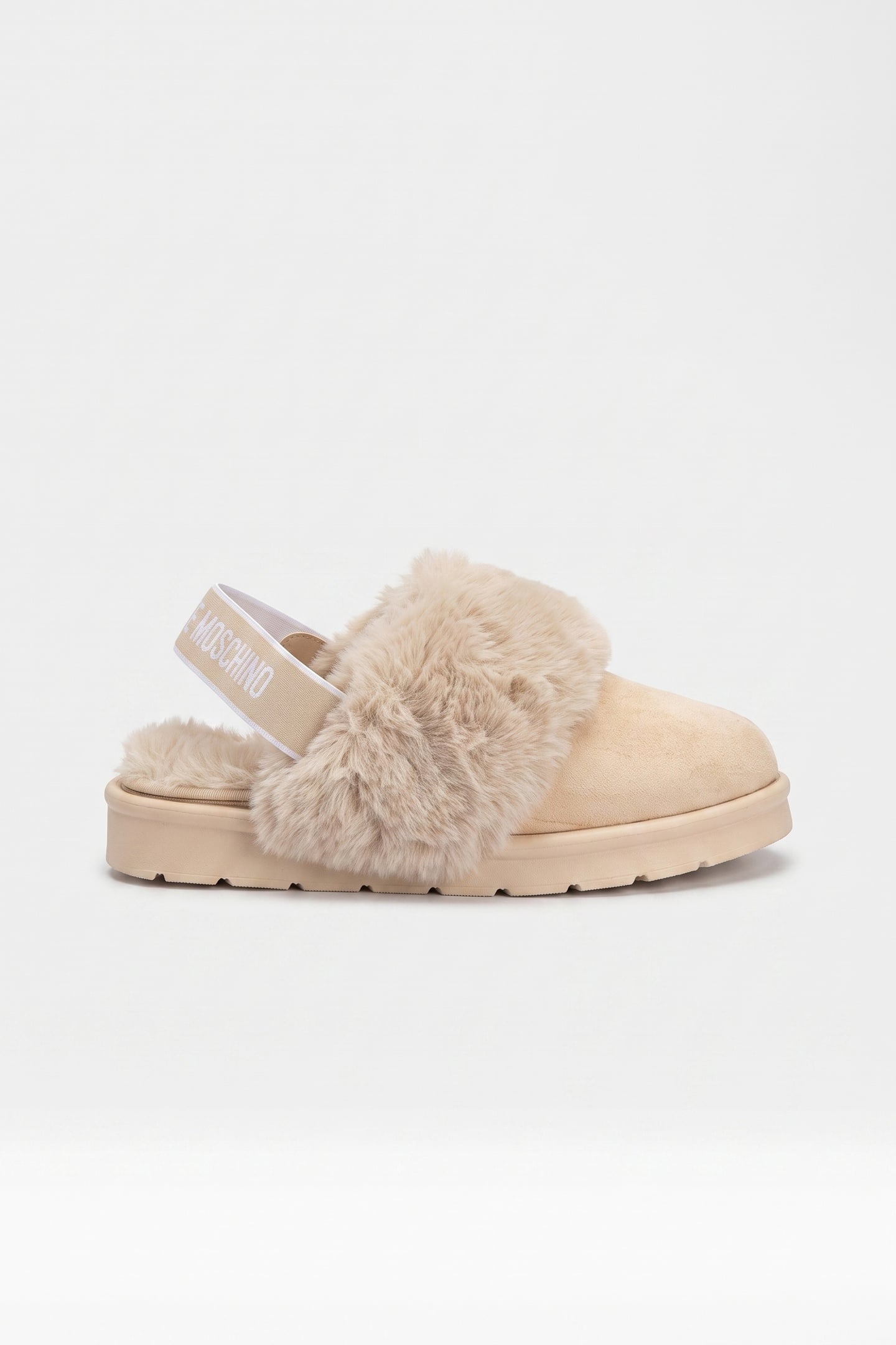 VELOUR MULE ELASTIC LOGO BAND BEIGE 1