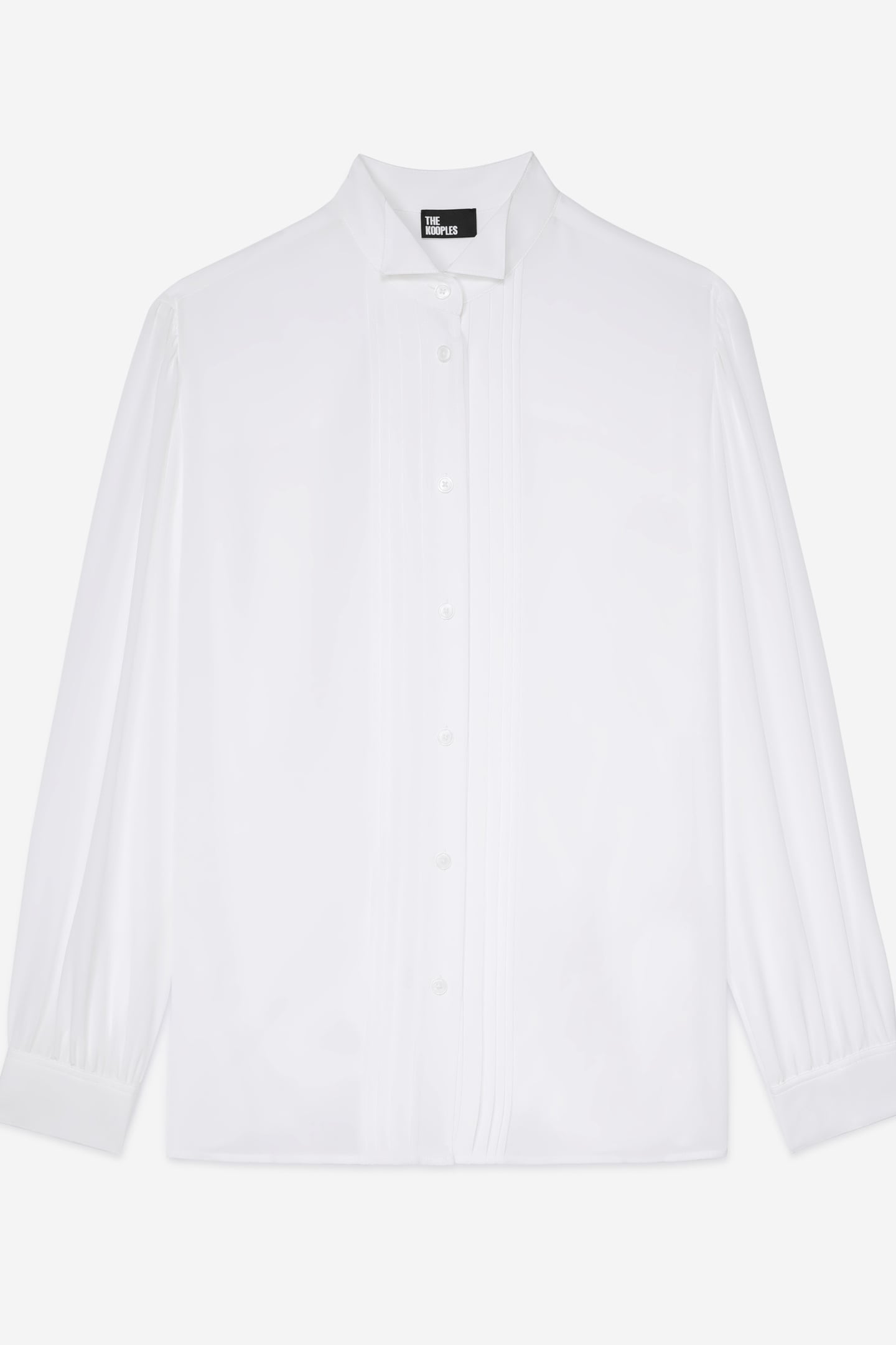 LONG-SLEEVED SHIRT WITH PLEATED DETAIL ECRU 6