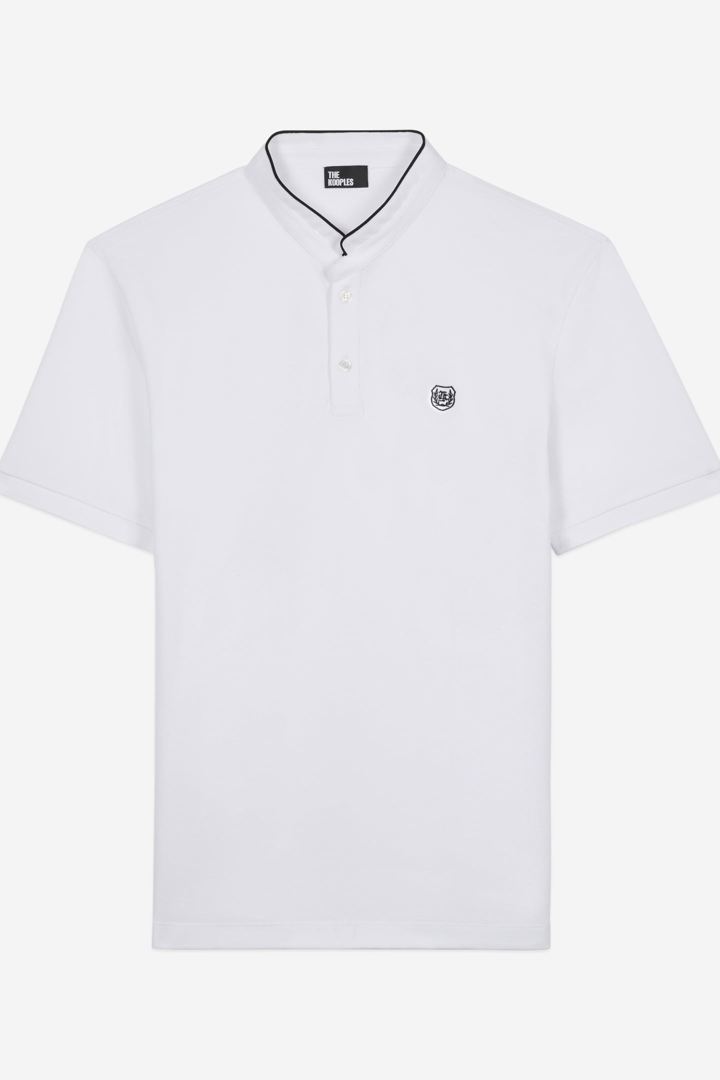 SHORT-SLEEVED POLO SHIRT WITH EMBROIDERED CREST WHITE 5