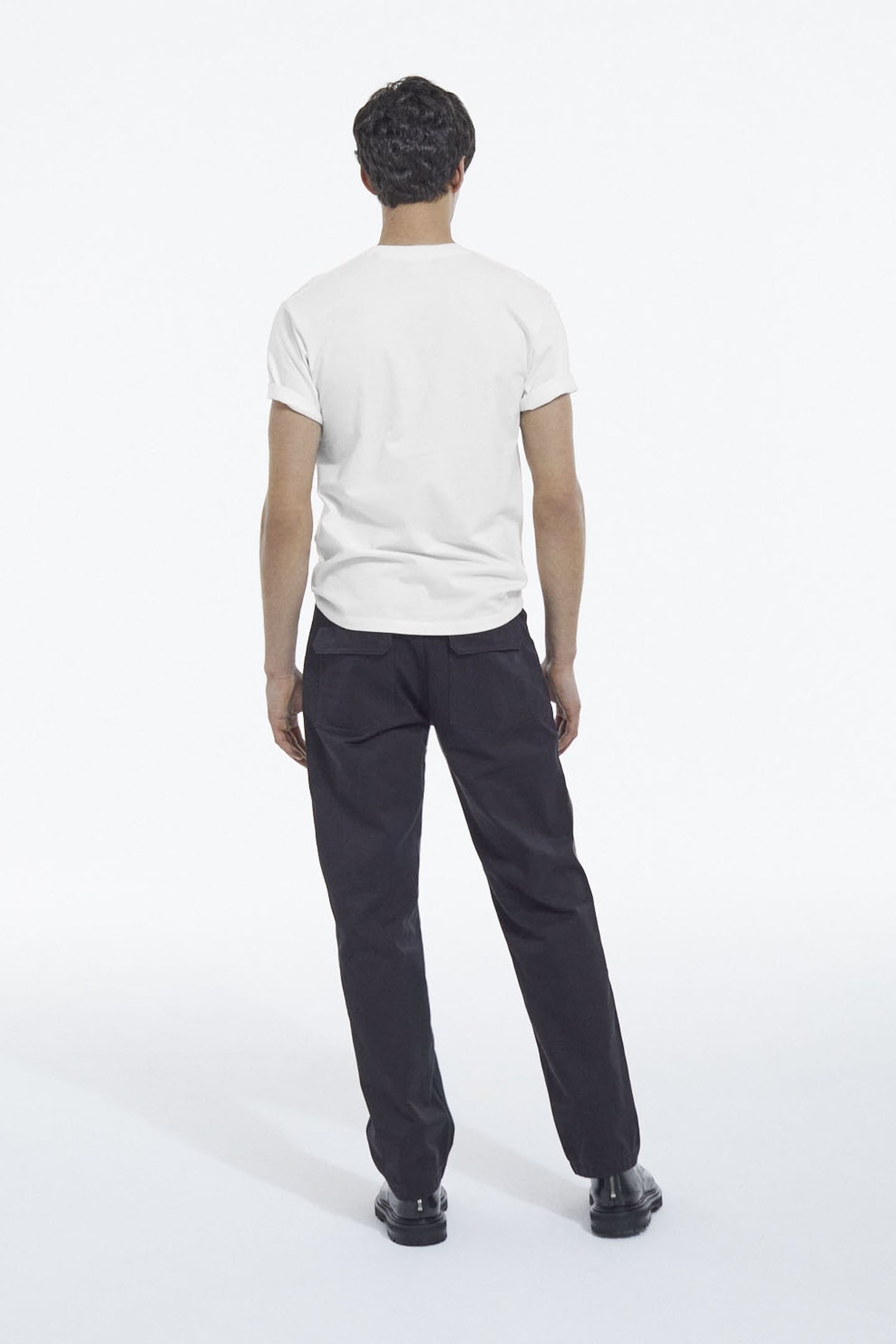 COTTON TROUSERS WITH PATCH POCKETS BLACK 3