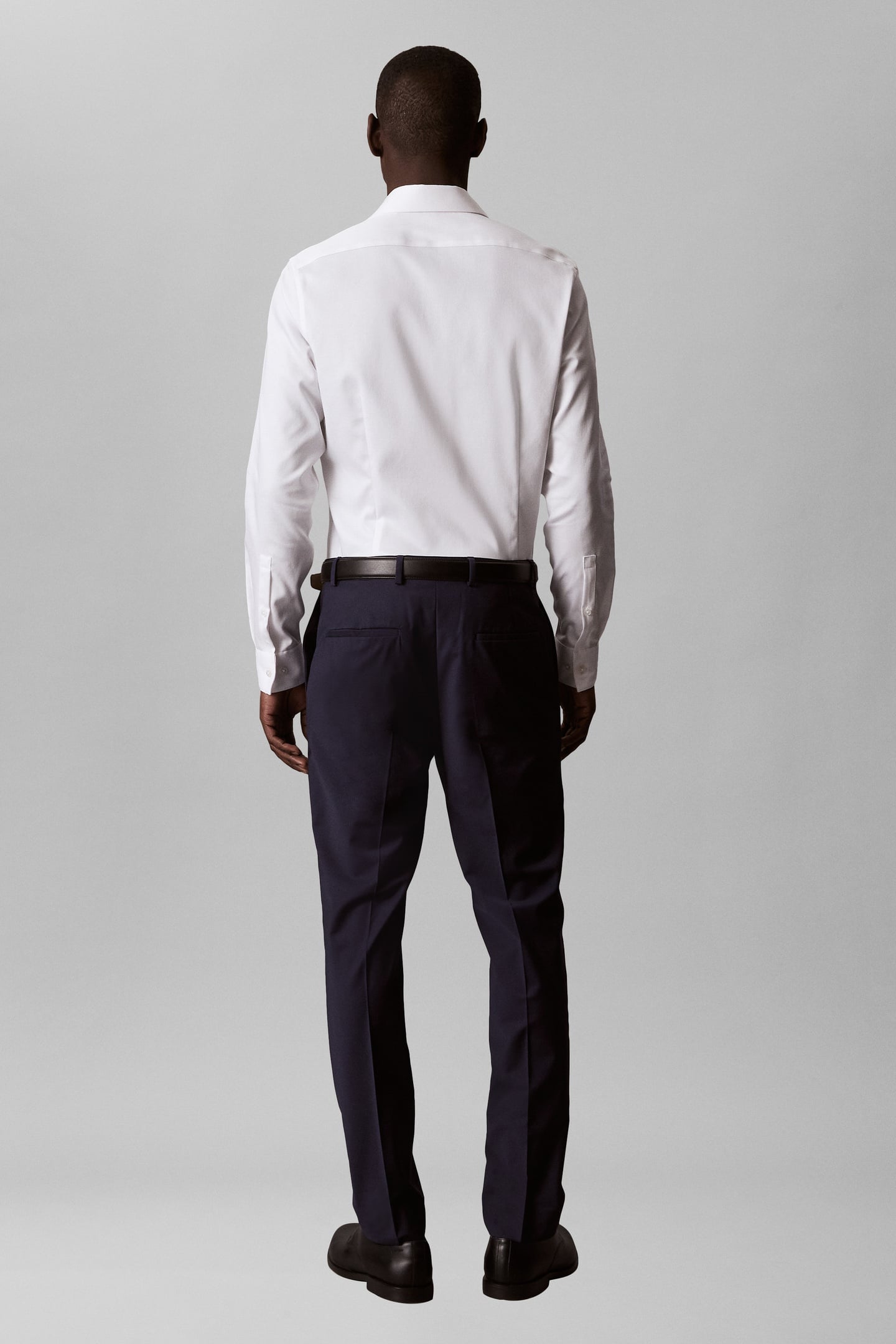 SLIM STRAIGHT COLLAR SHIRT WHITE 3
