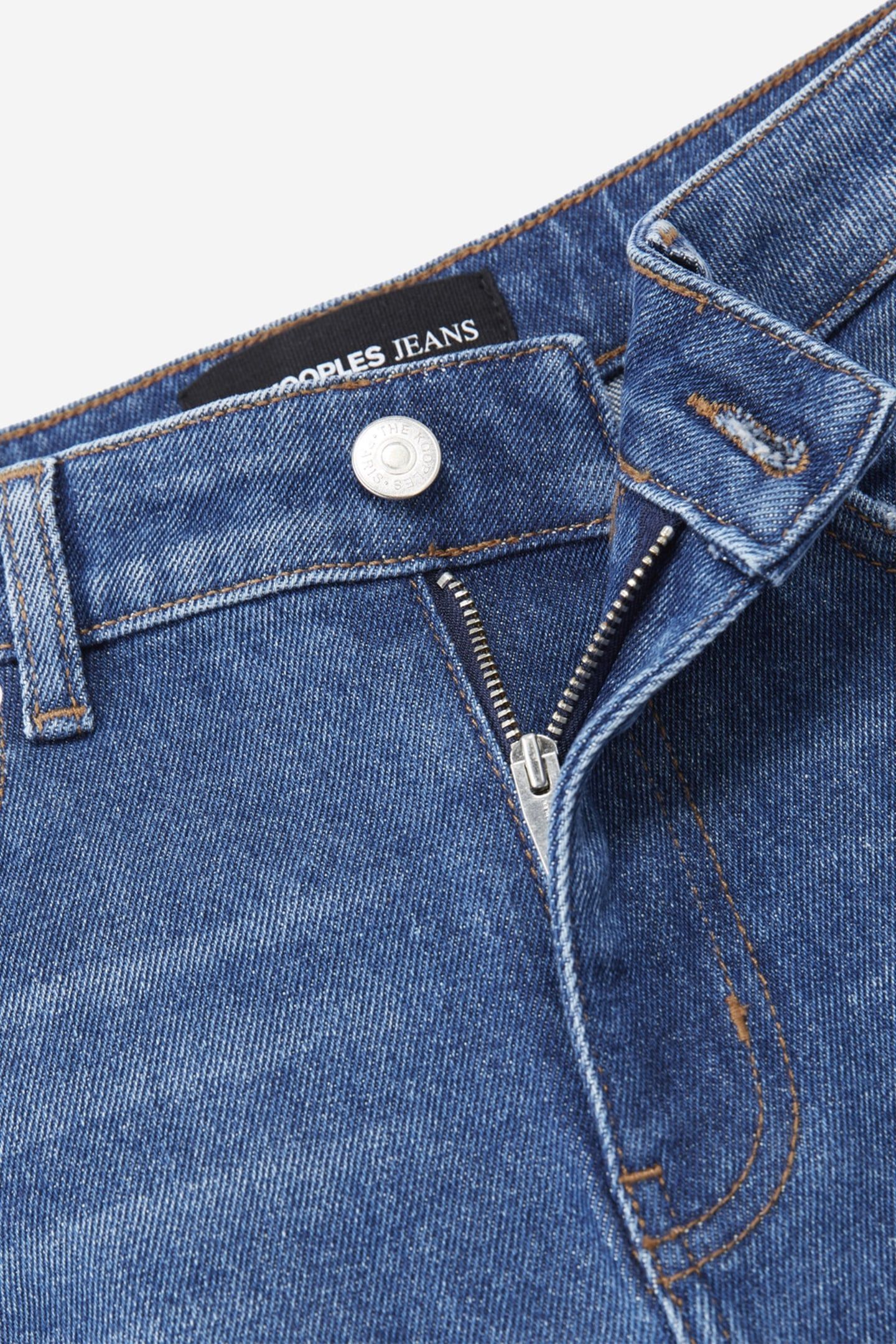 STRAIGHT-LEG DENIM PANTS WITH 5 POCKETS BLUE WASHED 7