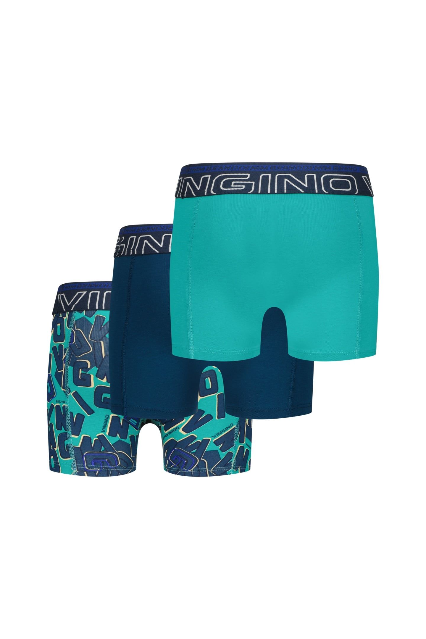 BOYS BWO26- GRAPHIC 3-PACK BOXER OIL BLUE 8