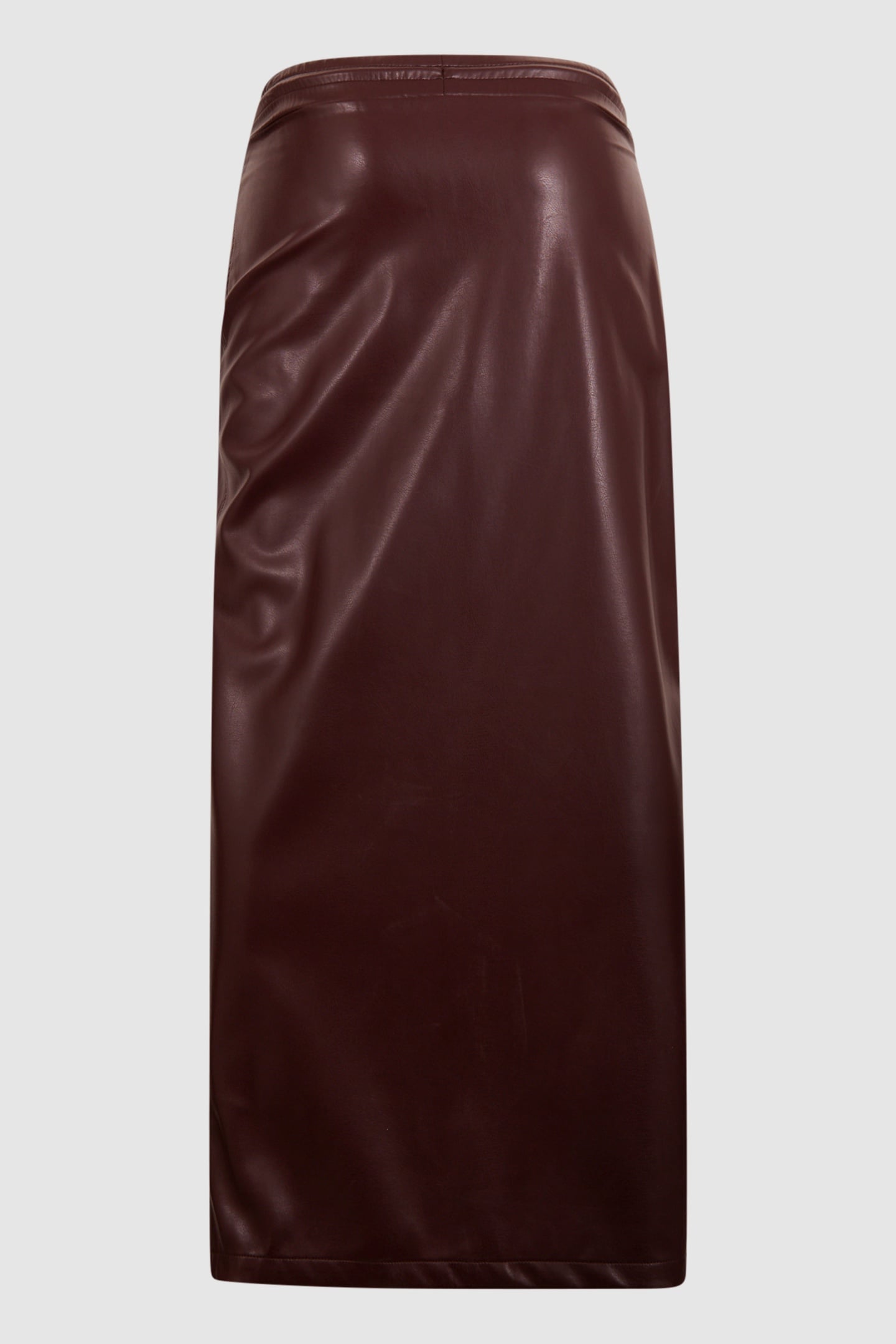 LA-SBVEGAN LEATHER SKIRT DARKRED 4