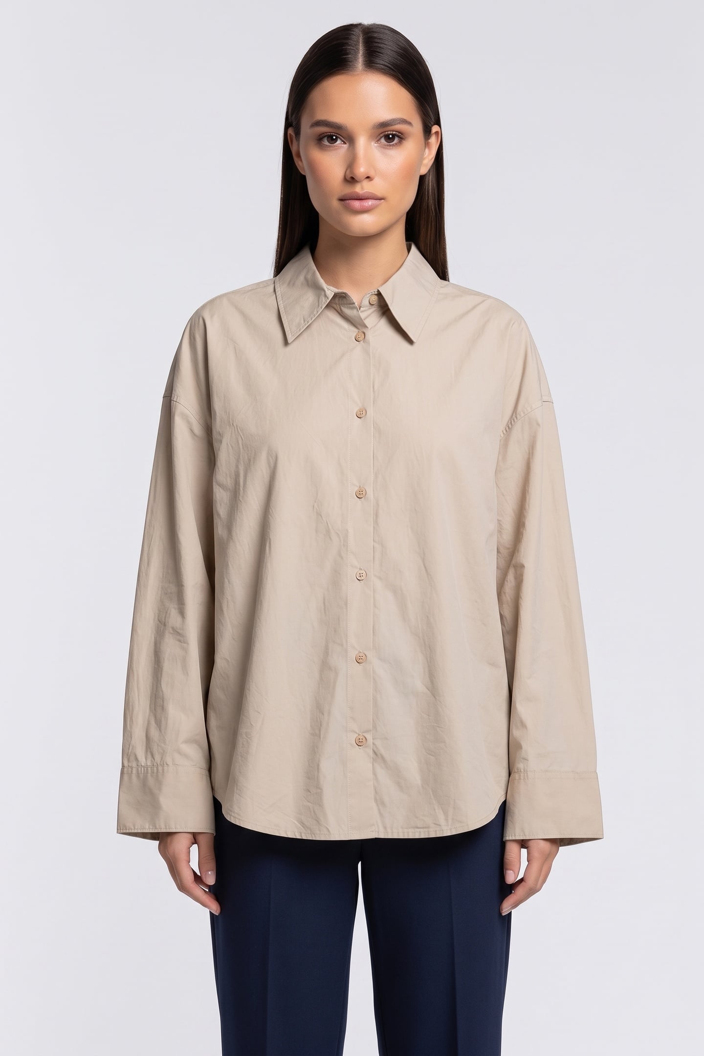 IMA POPLIN SHIRT BEIGE 1