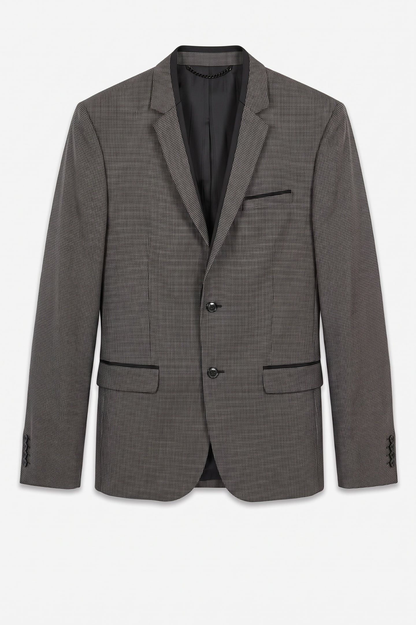 CLASSIC DOUBLE-SLIT SUIT JACKET + SKULL RIVET BLACK GREY 5