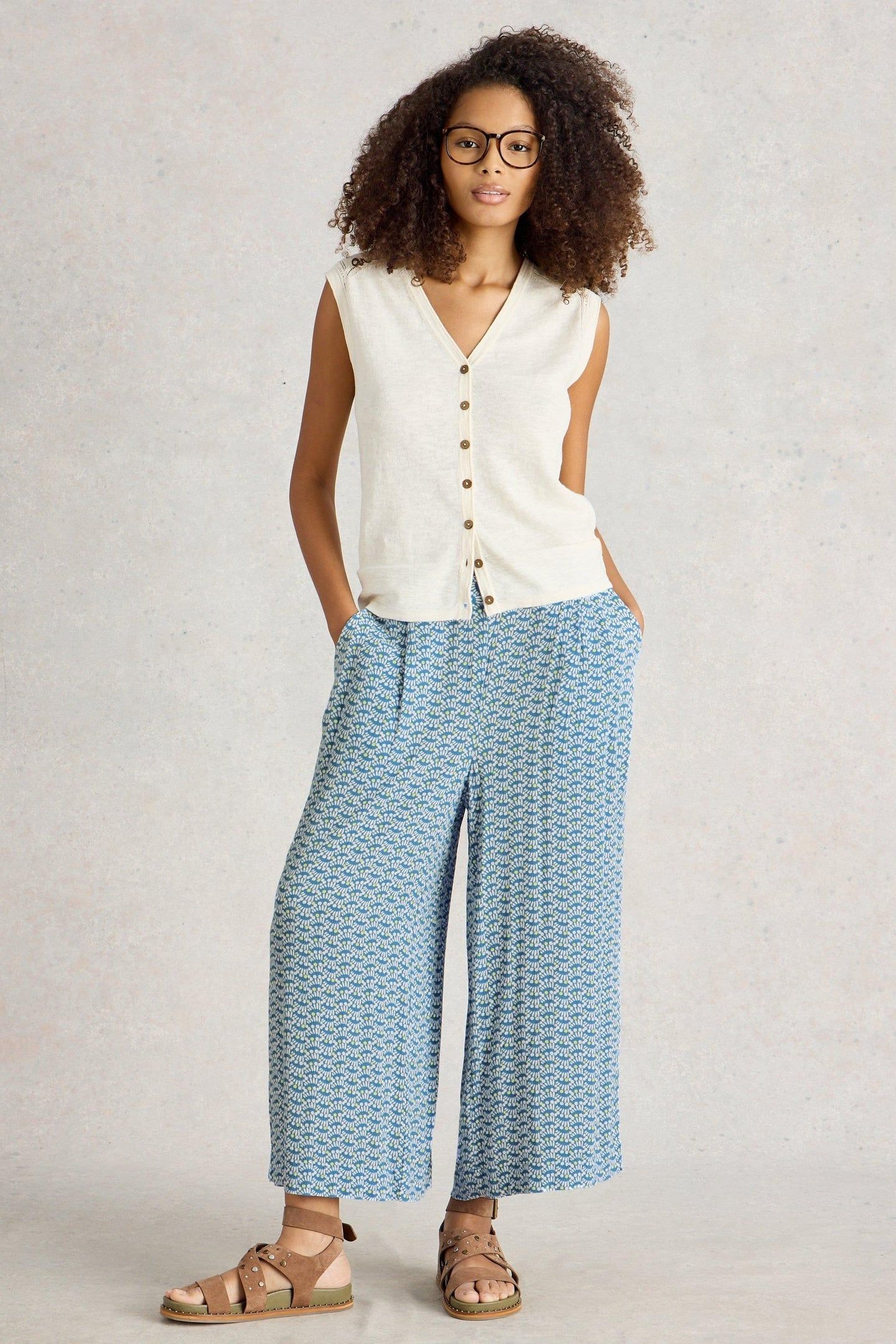 LISETTE CRINKLE CULOTTE BLUE PRINT 2