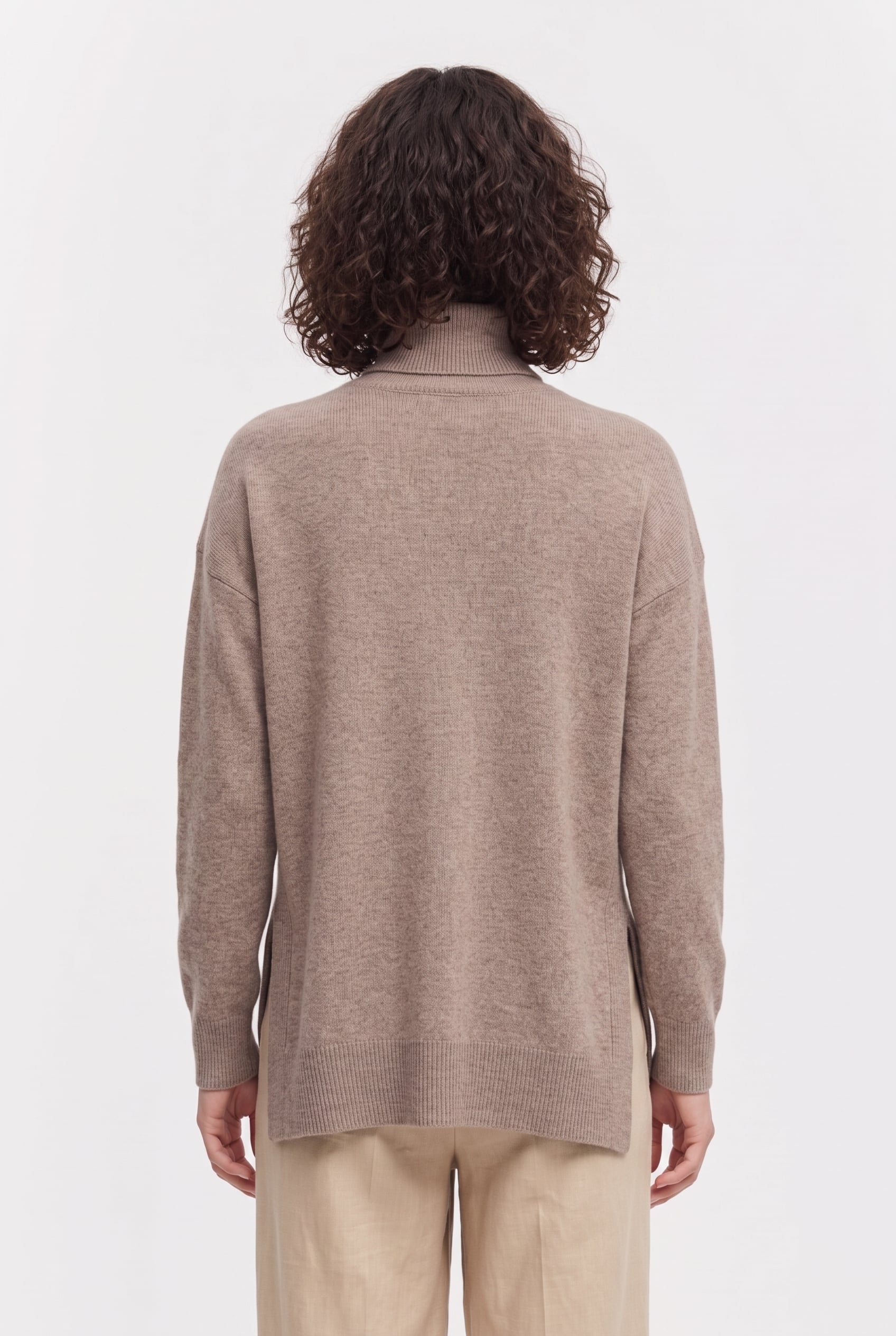 GALA ROLL NECK OAT BROWN 2