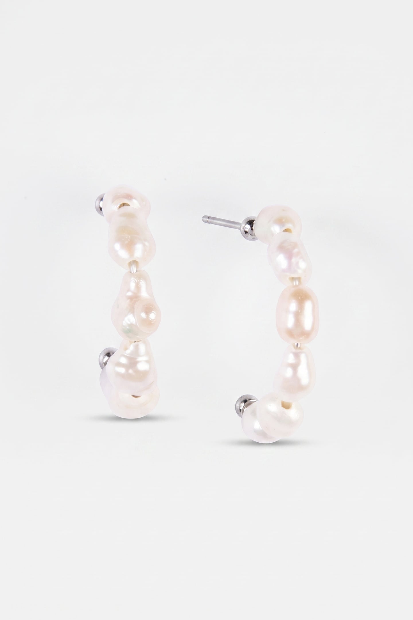 ORGANIC PEARL PERLENOHRRINGE SILVER 4