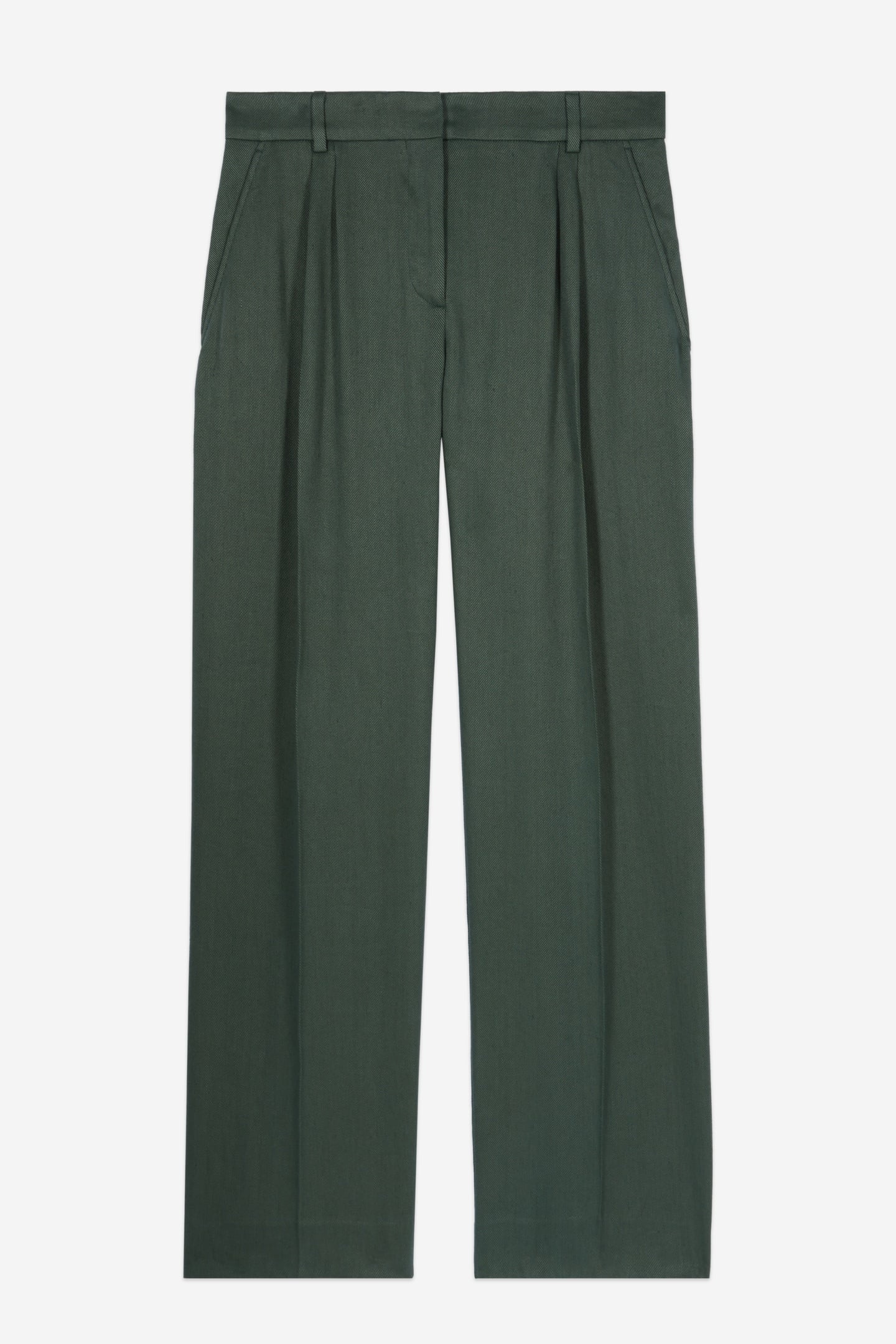 PLEATED SUIT TROUSERS WOOD KAKI 5