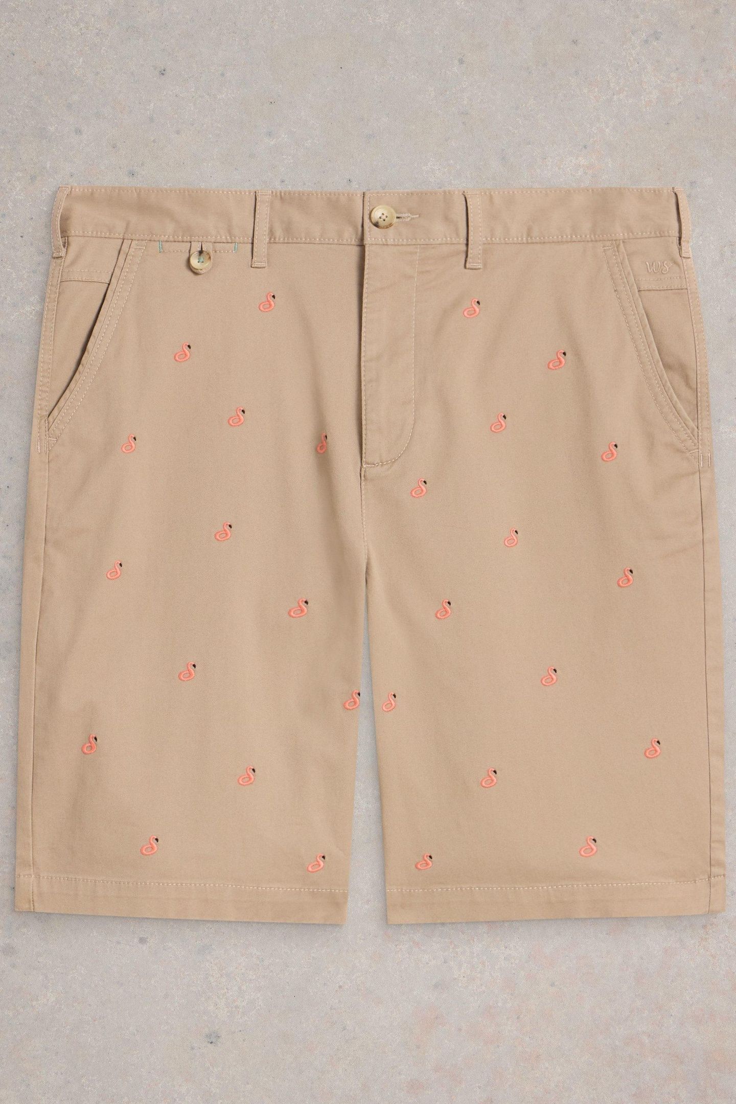 FLAMINGO CHINO SHORT NATURAL PRINT 3