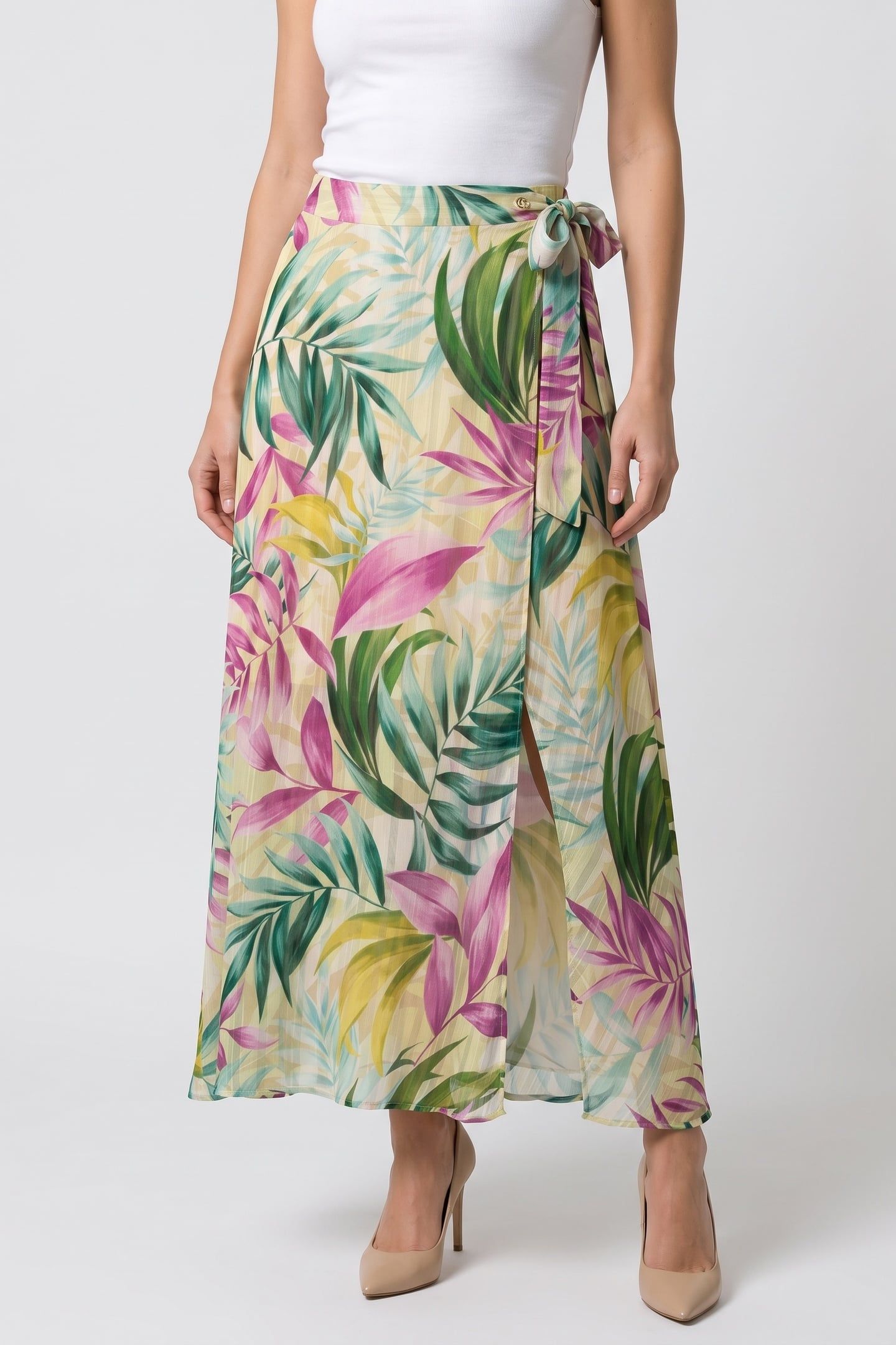 GUESS ECO NEW ROMANA SKIRT TROPICAL ESCAPE PRIN 1