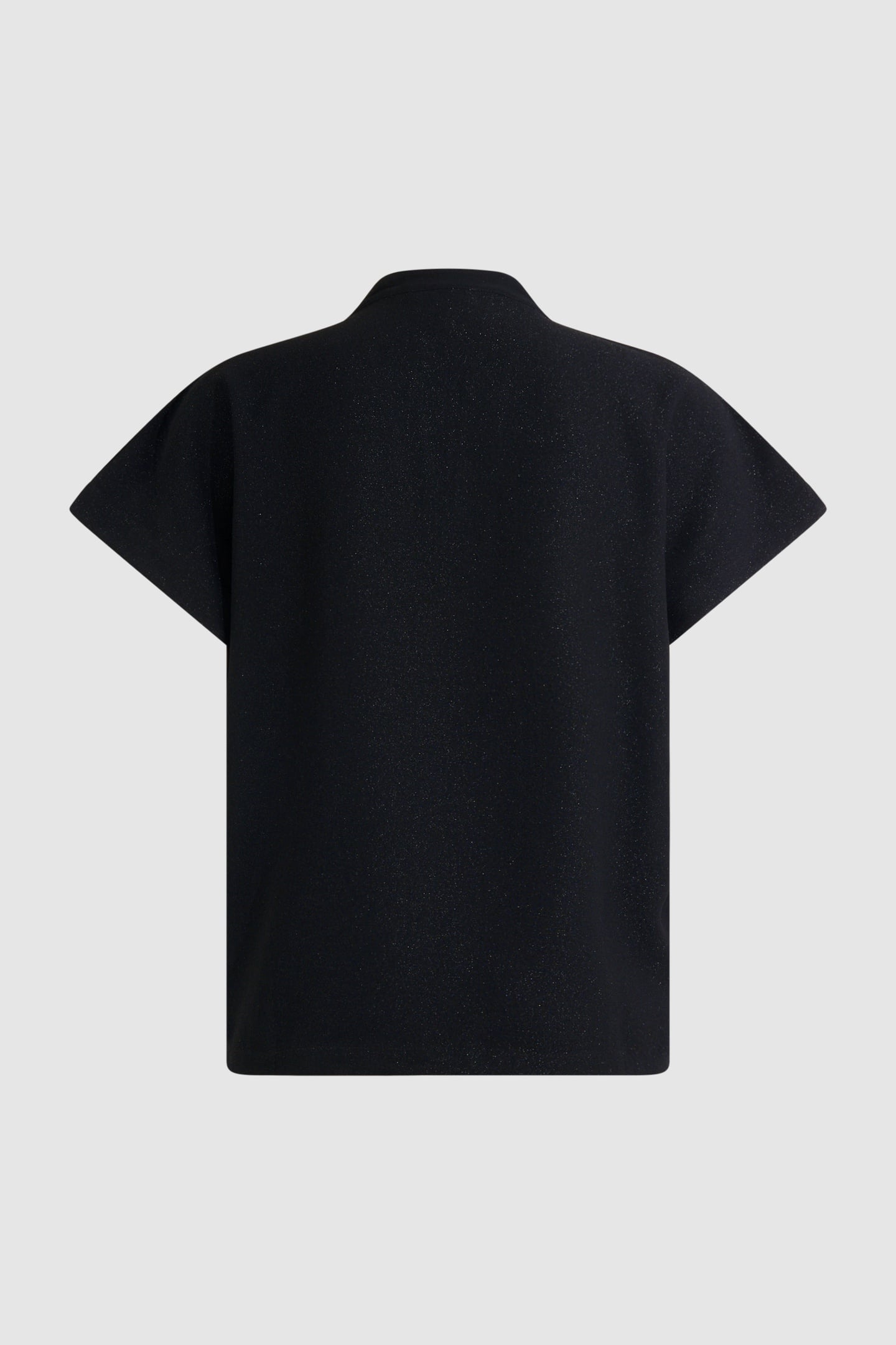 LA-SBGLITTER VNECK TOP BLACK 6