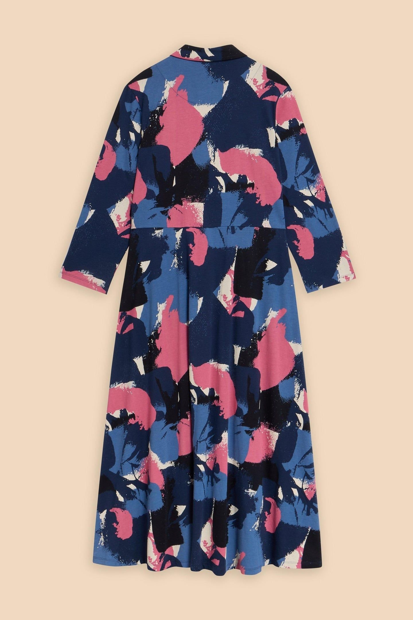 ADA JERSEY SHIRT DRESS NAVY MULTI 5